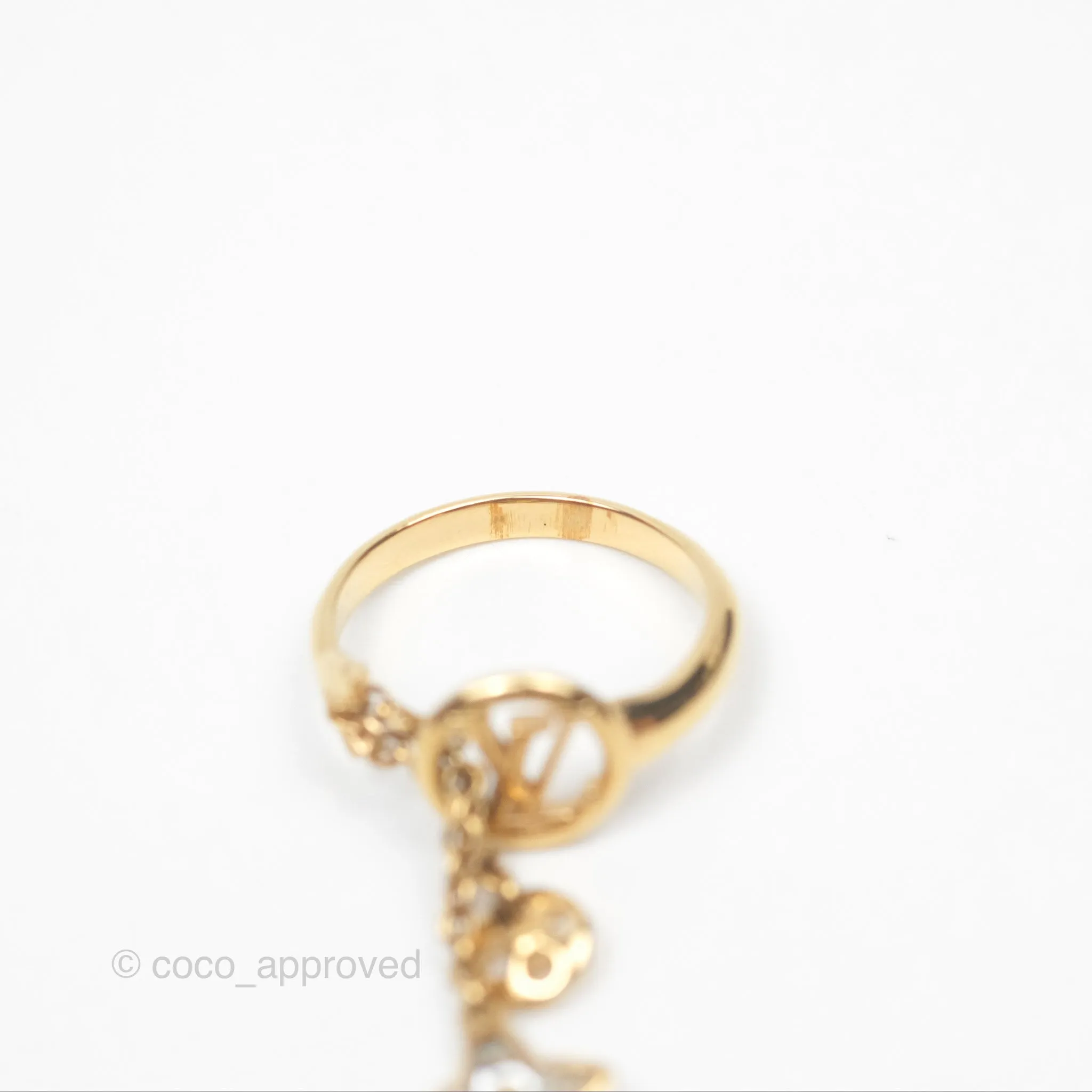 Louis Vuitton My Blooming Strass Ring Gold Tone