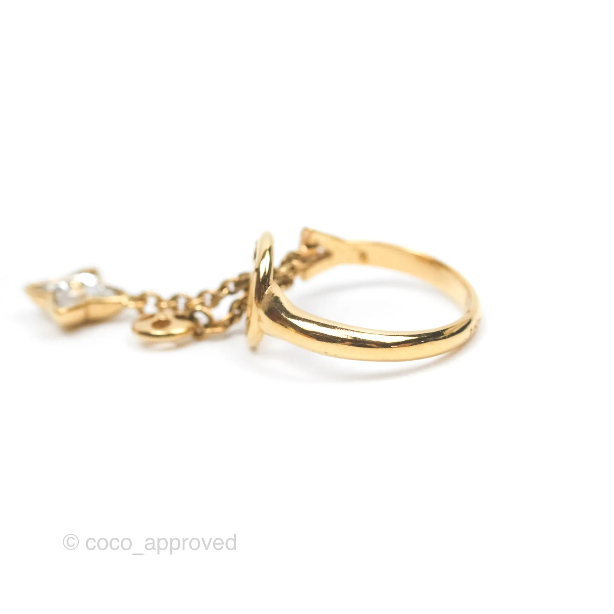 Louis Vuitton My Blooming Strass Ring Gold Tone