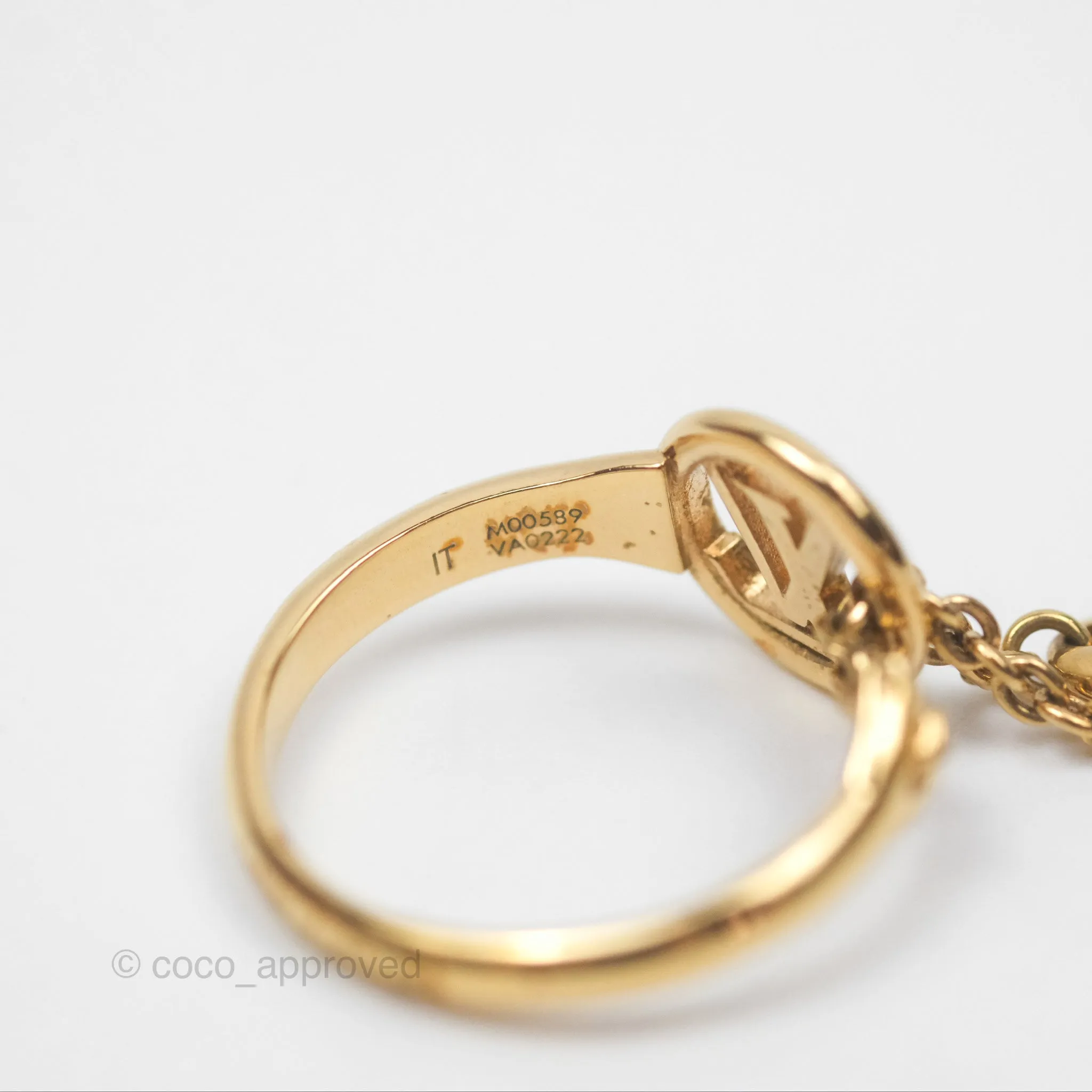 Louis Vuitton My Blooming Strass Ring Gold Tone
