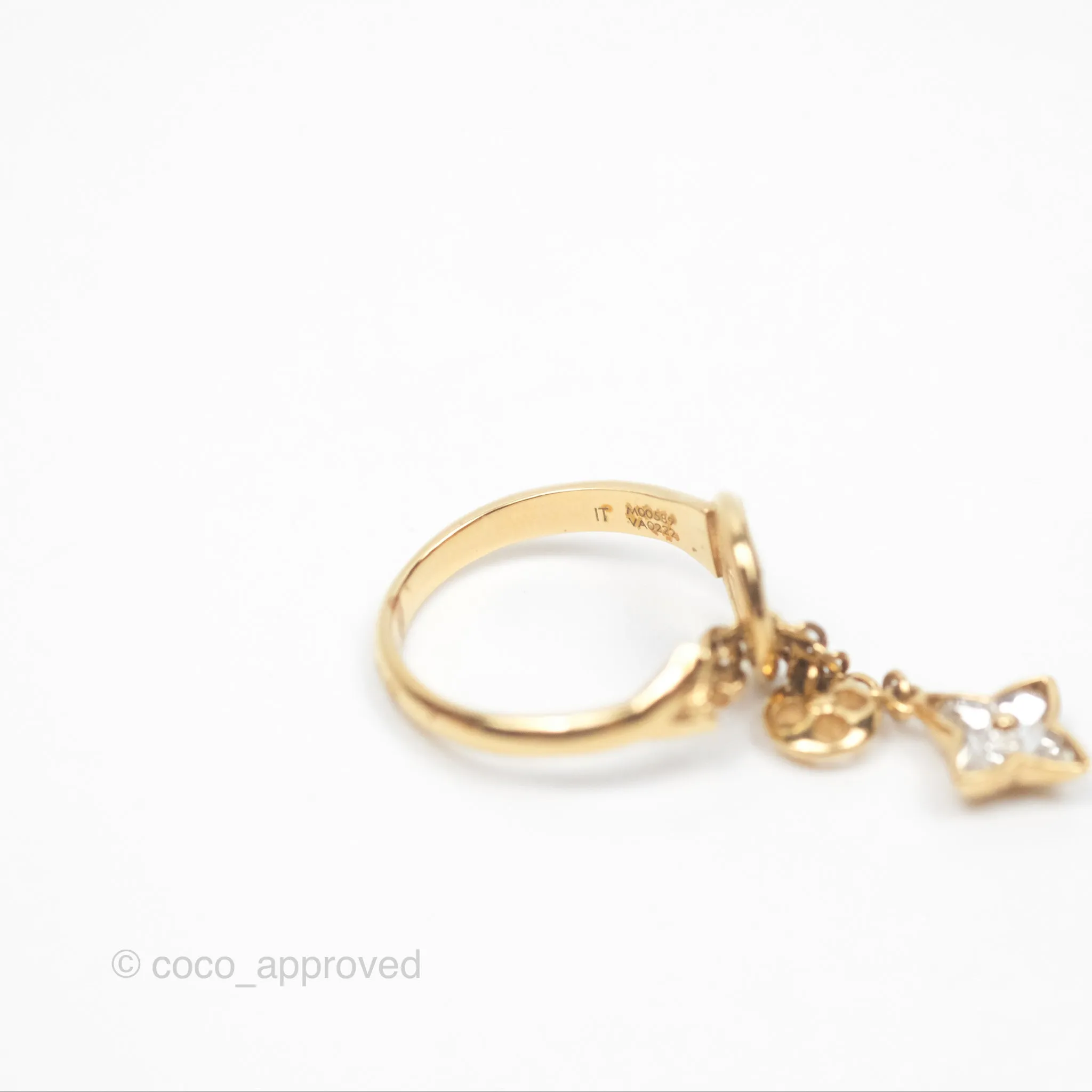 Louis Vuitton My Blooming Strass Ring Gold Tone