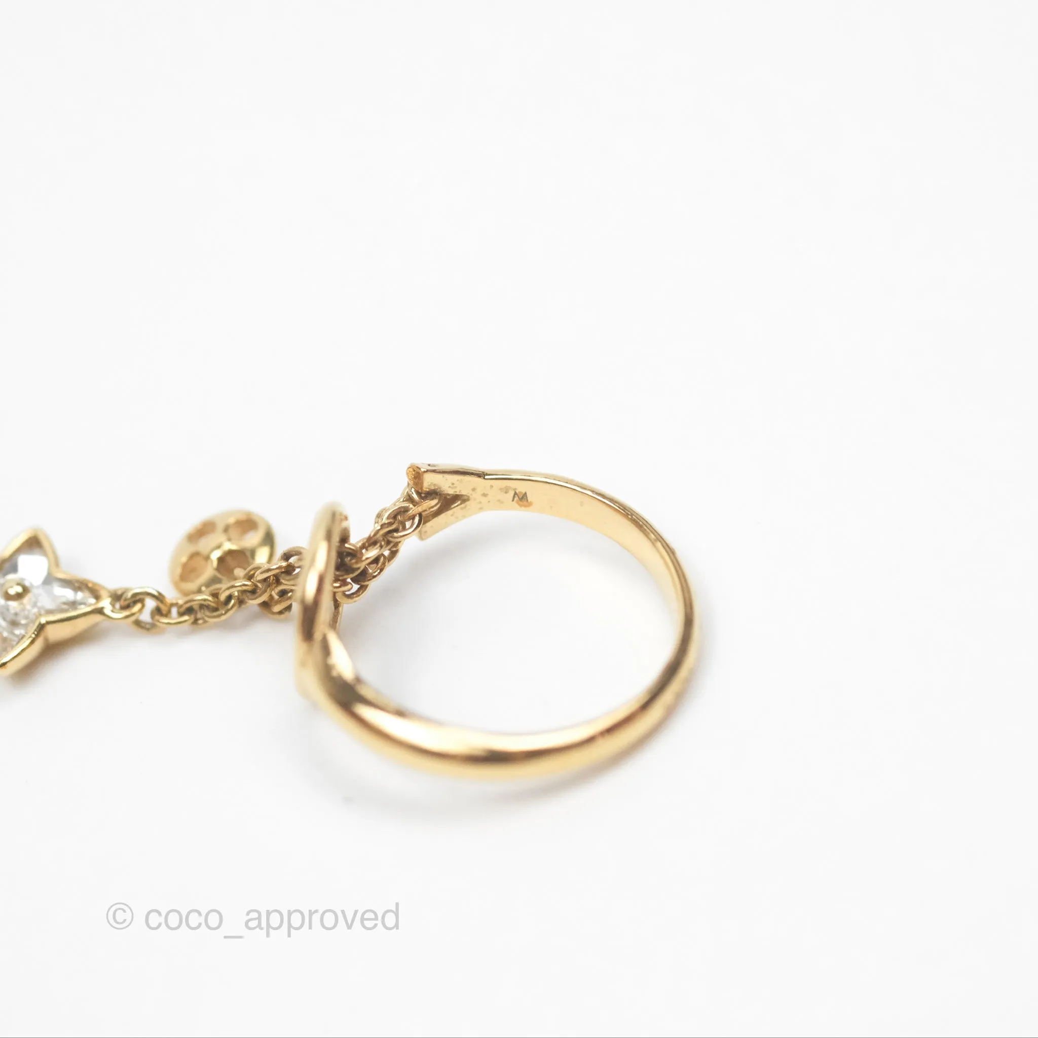 Louis Vuitton My Blooming Strass Ring Gold Tone