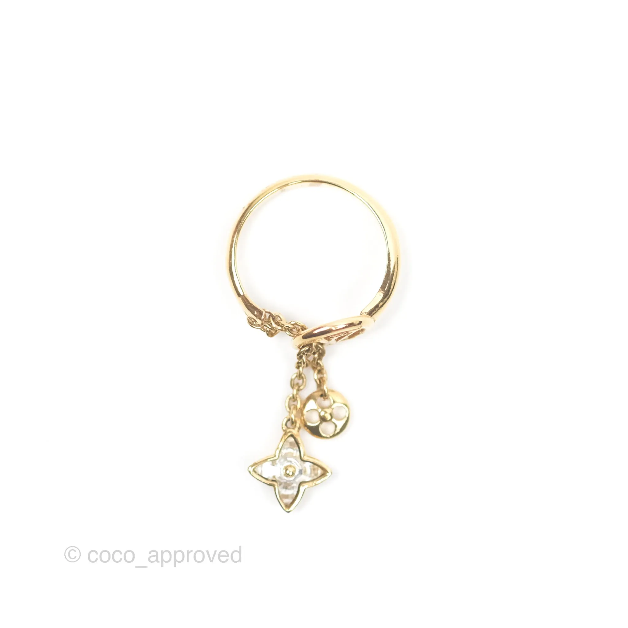 Louis Vuitton My Blooming Strass Ring Gold Tone