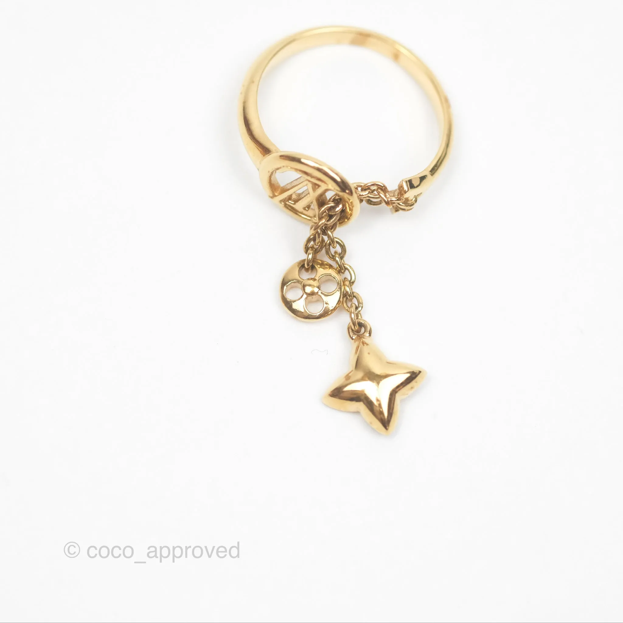 Louis Vuitton My Blooming Strass Ring Gold Tone
