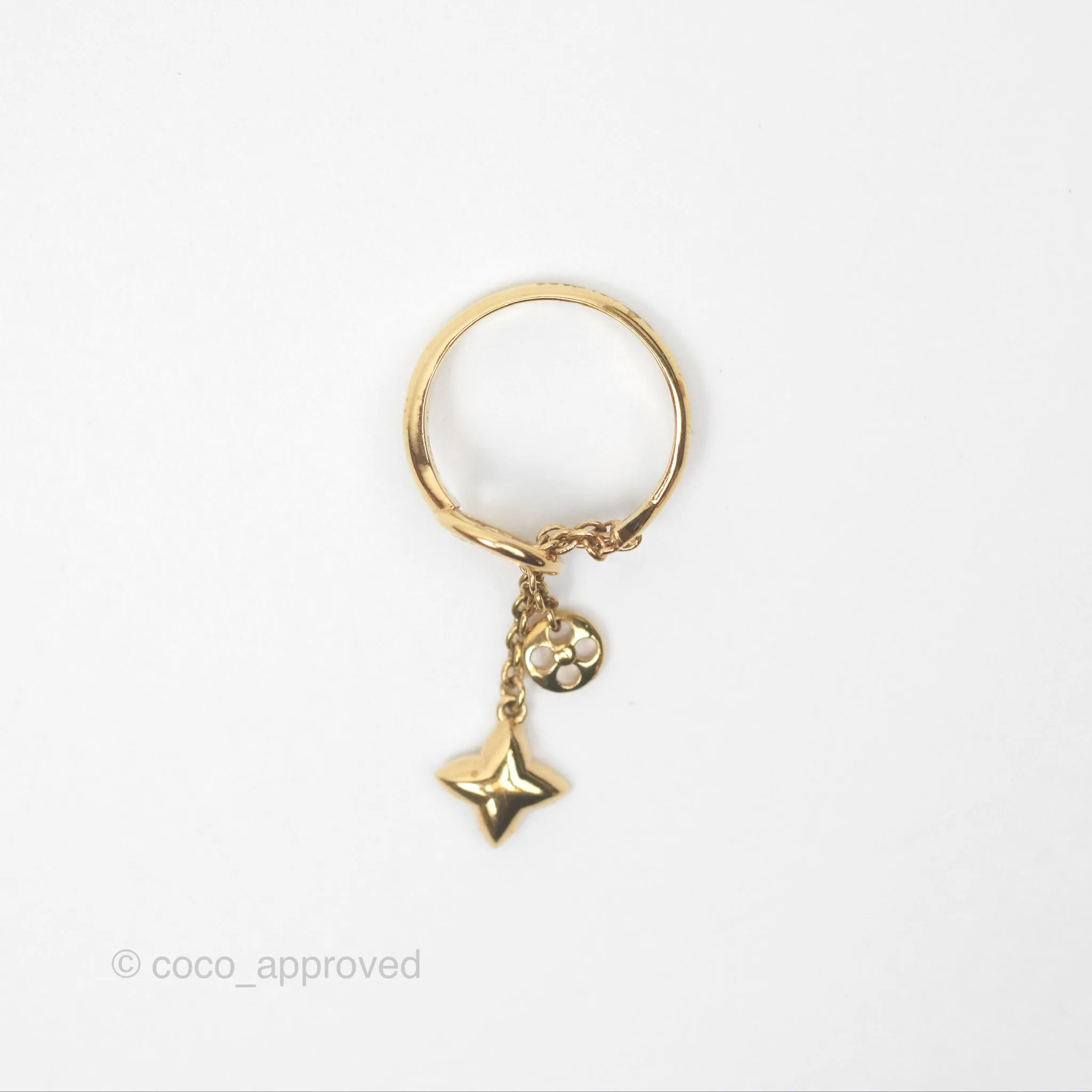 Louis Vuitton My Blooming Strass Ring Gold Tone