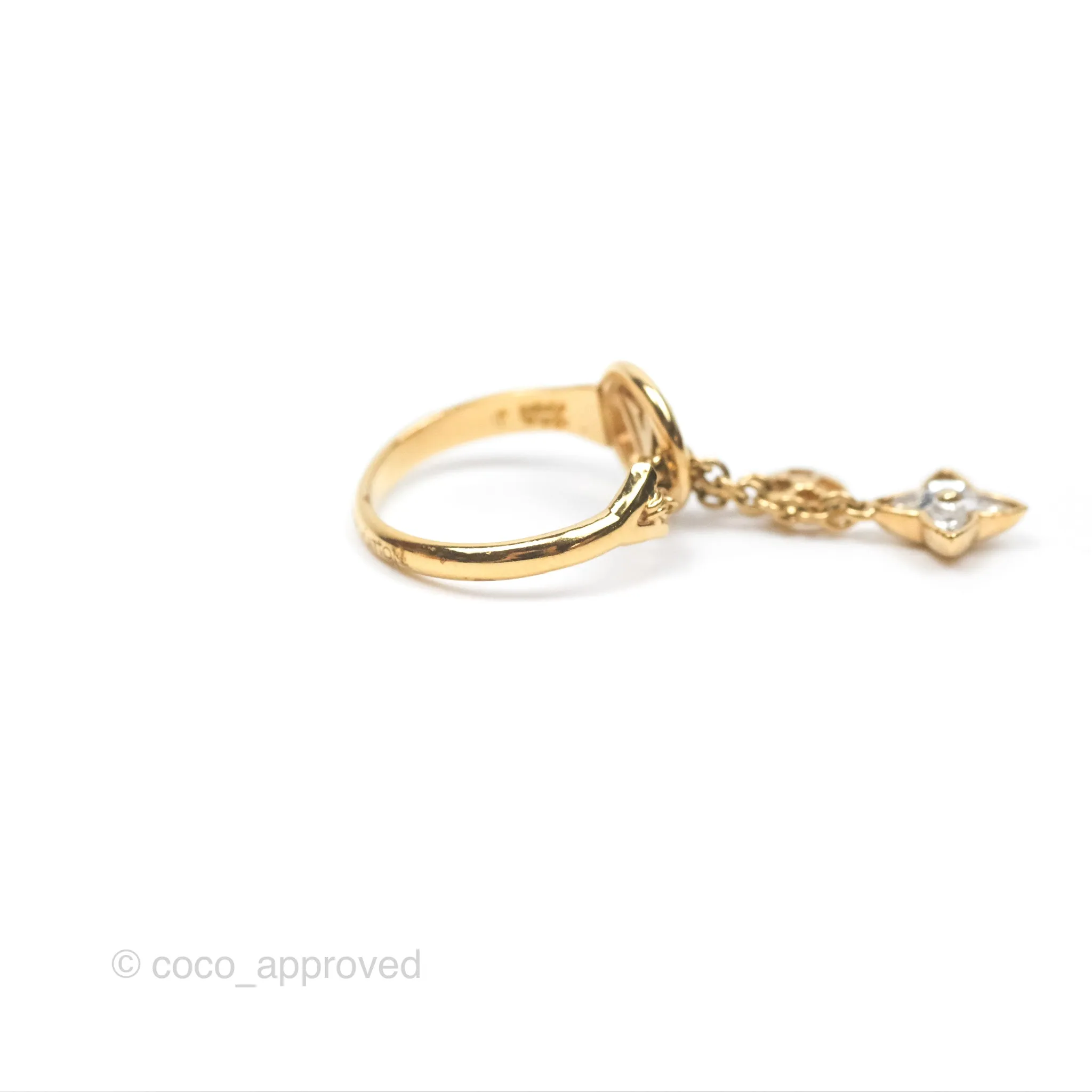 Louis Vuitton My Blooming Strass Ring Gold Tone