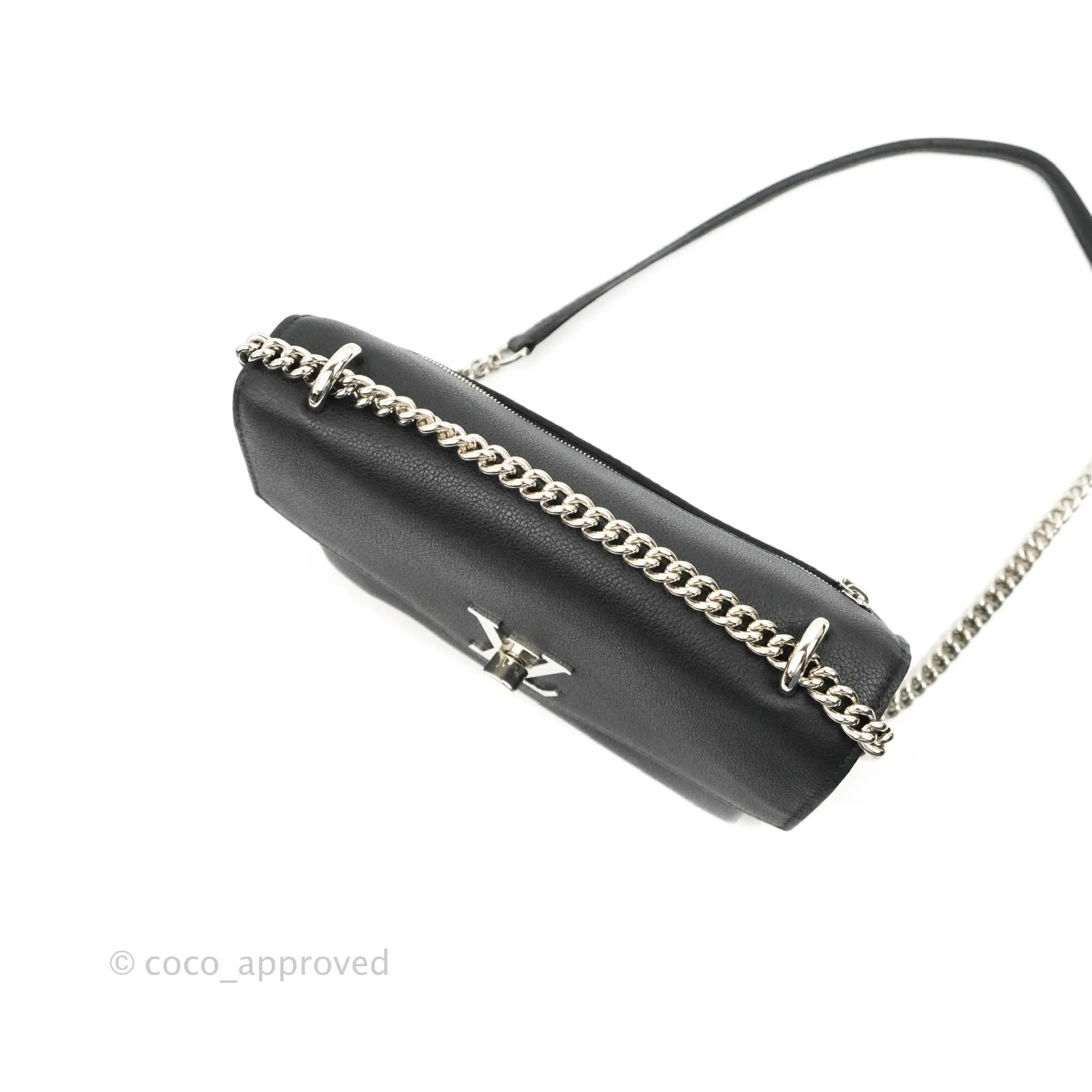 Louis Vuitton My Lockme BB Bag Black Calfskin Silver Hardware