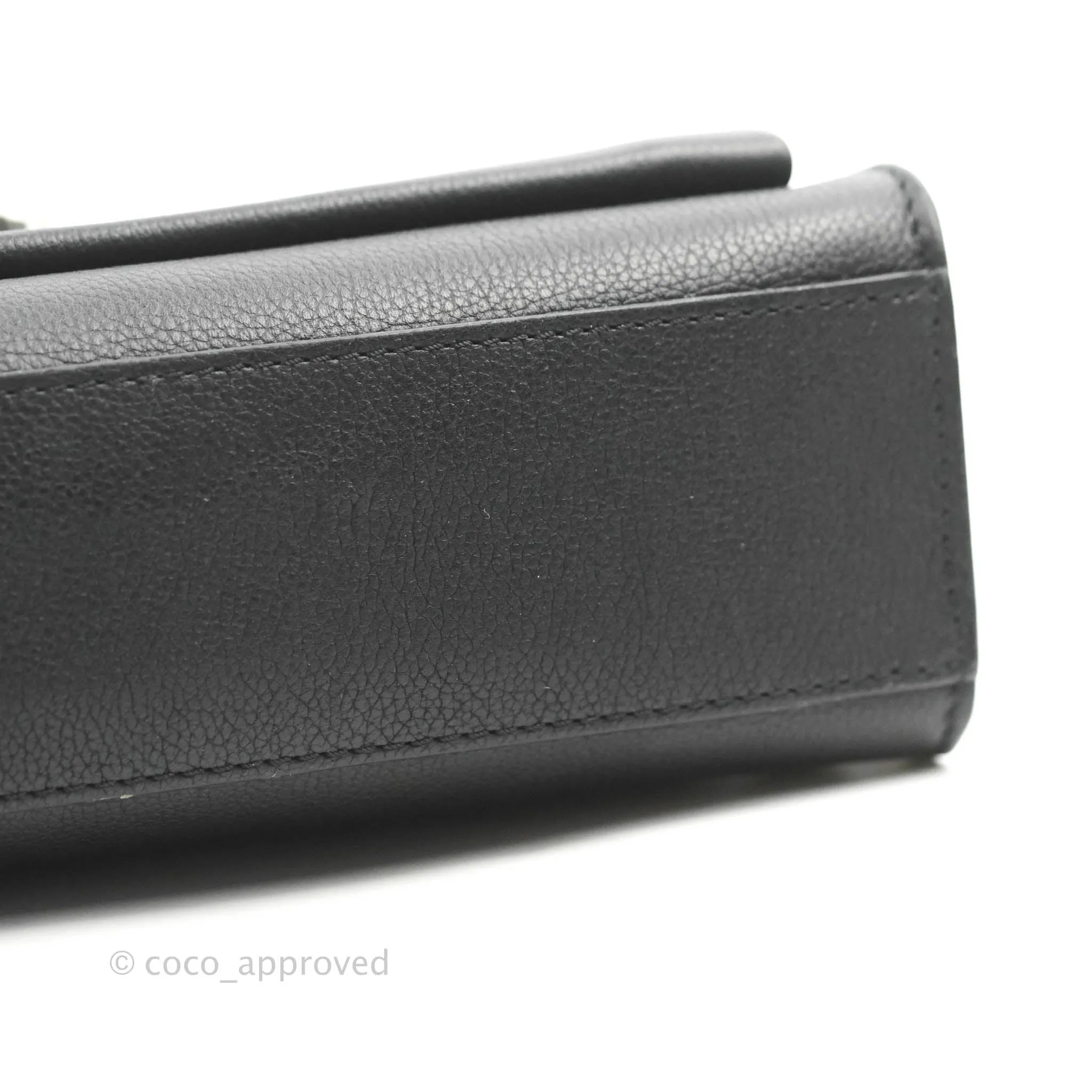 Louis Vuitton My Lockme BB Bag Black Calfskin Silver Hardware