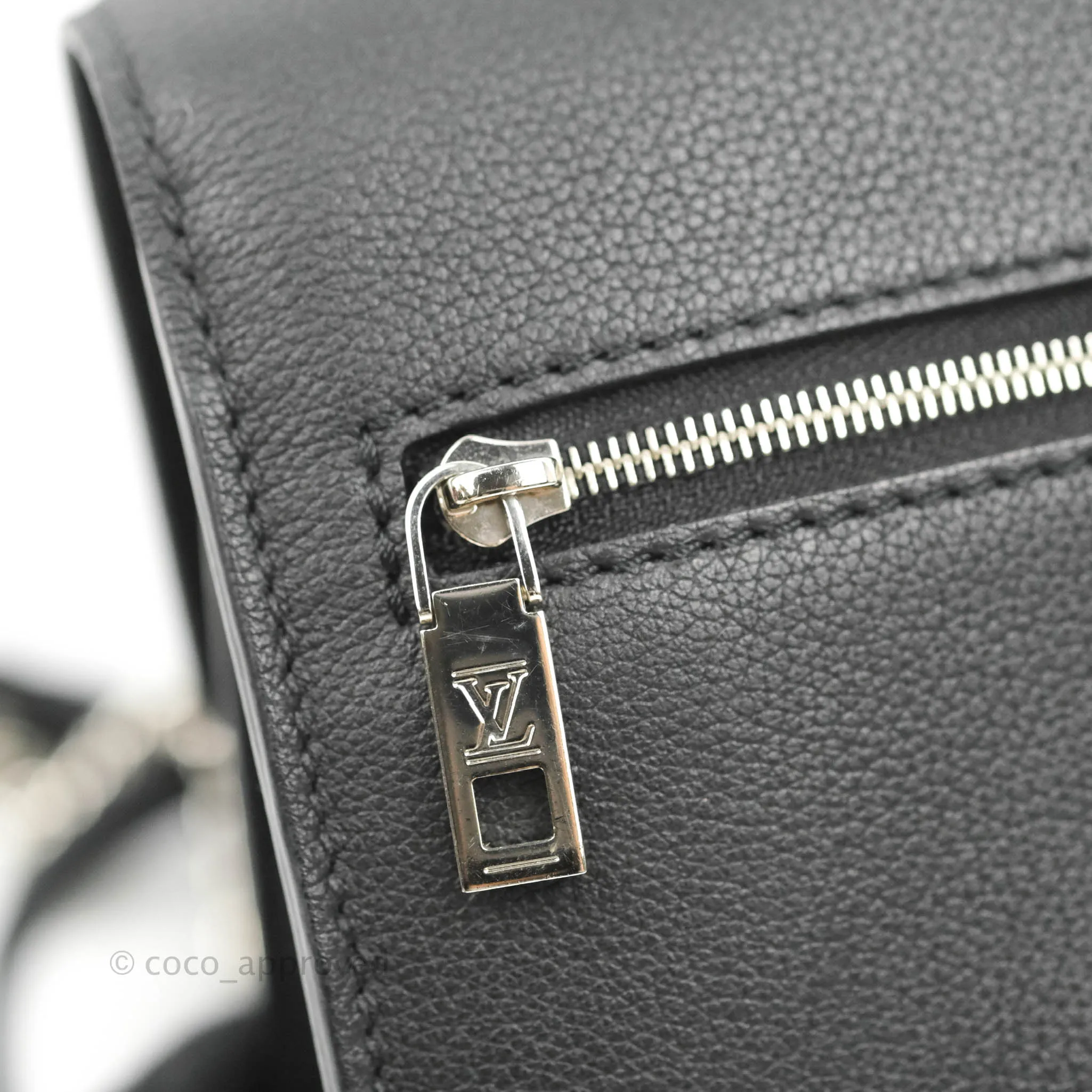 Louis Vuitton My Lockme BB Bag Black Calfskin Silver Hardware