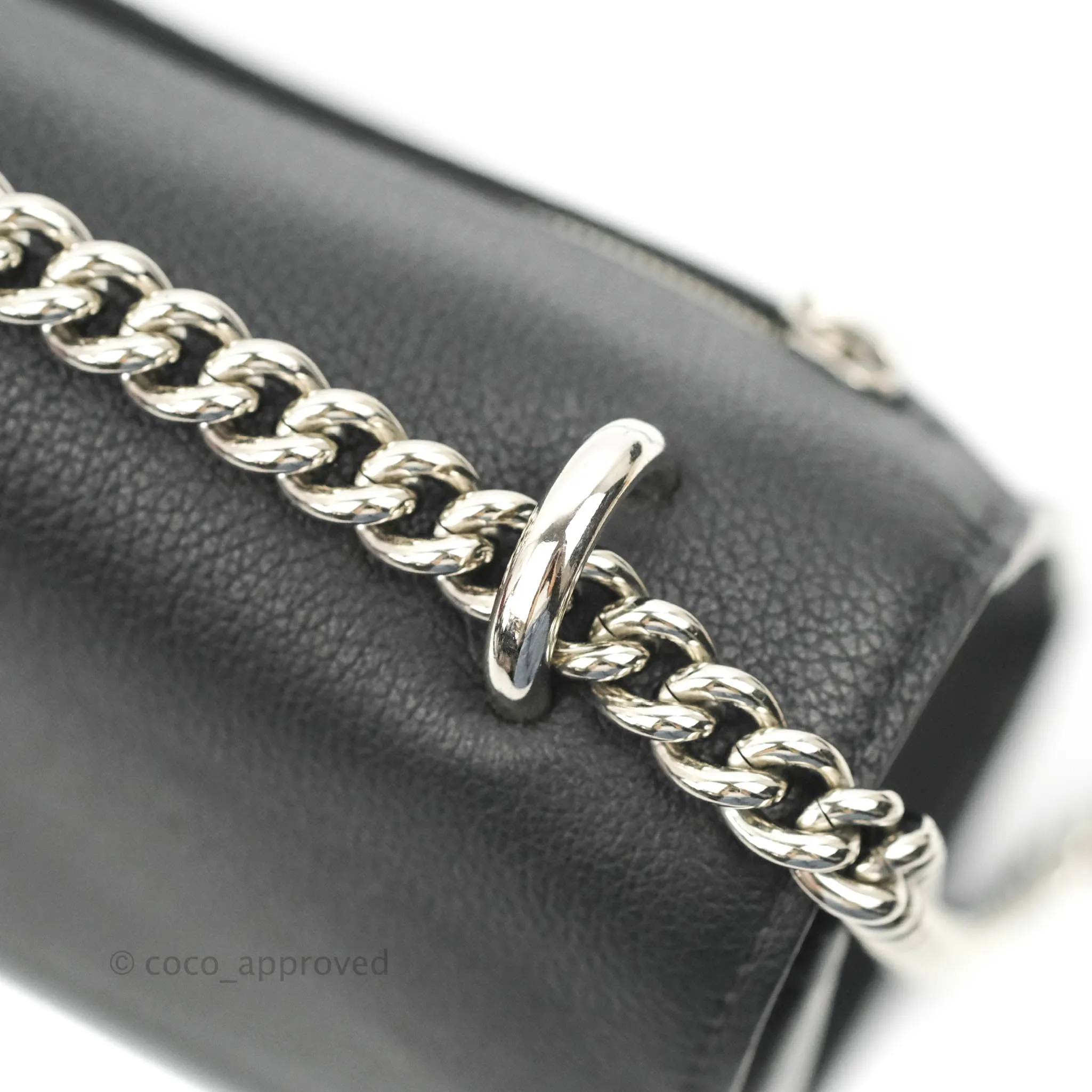 Louis Vuitton My Lockme BB Bag Black Calfskin Silver Hardware