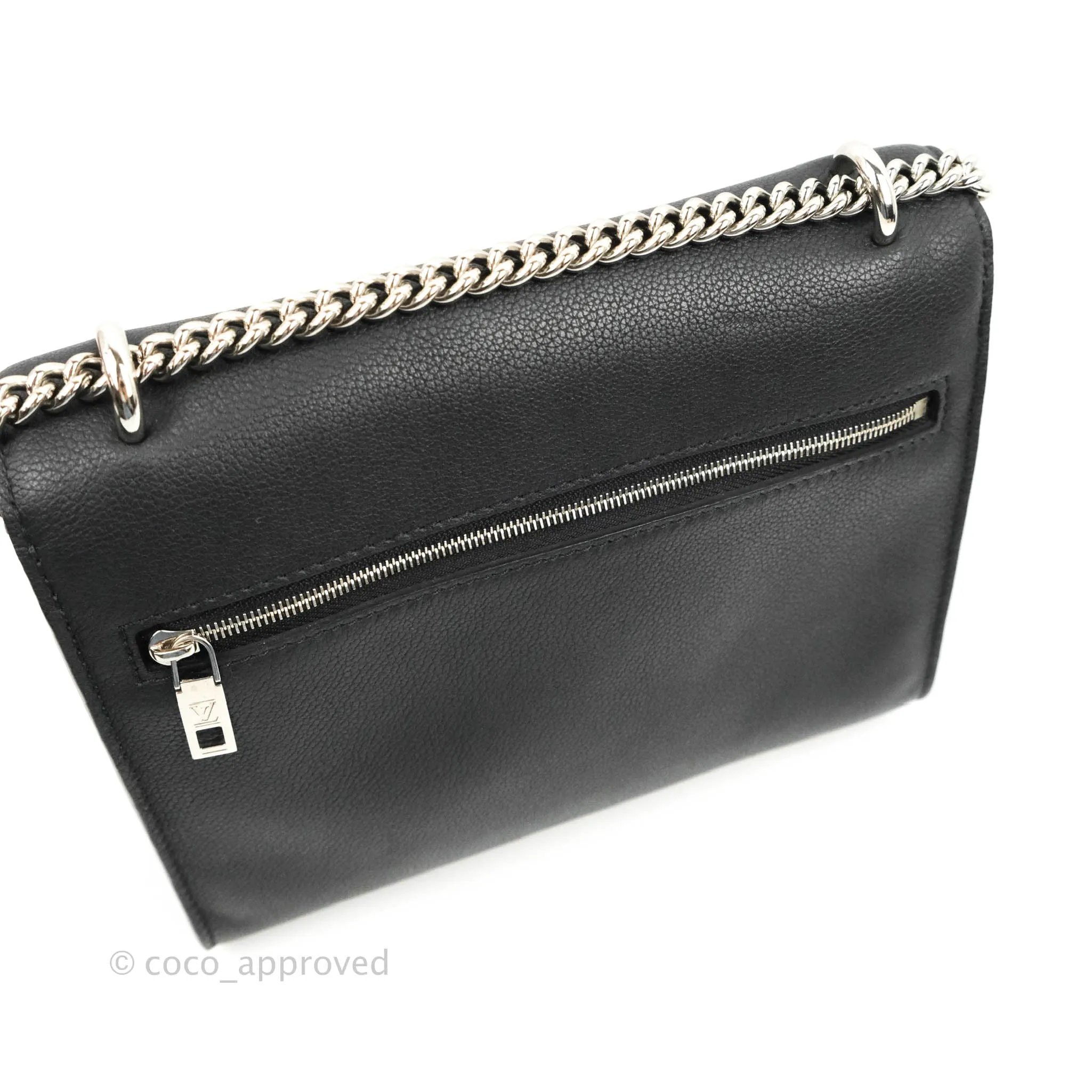 Louis Vuitton My Lockme BB Bag Black Calfskin Silver Hardware