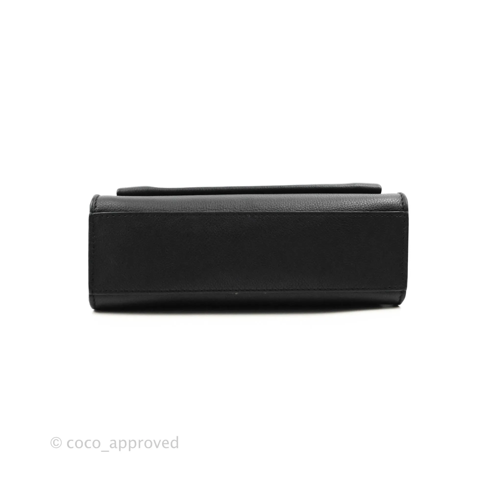 Louis Vuitton My Lockme BB Bag Black Calfskin Silver Hardware