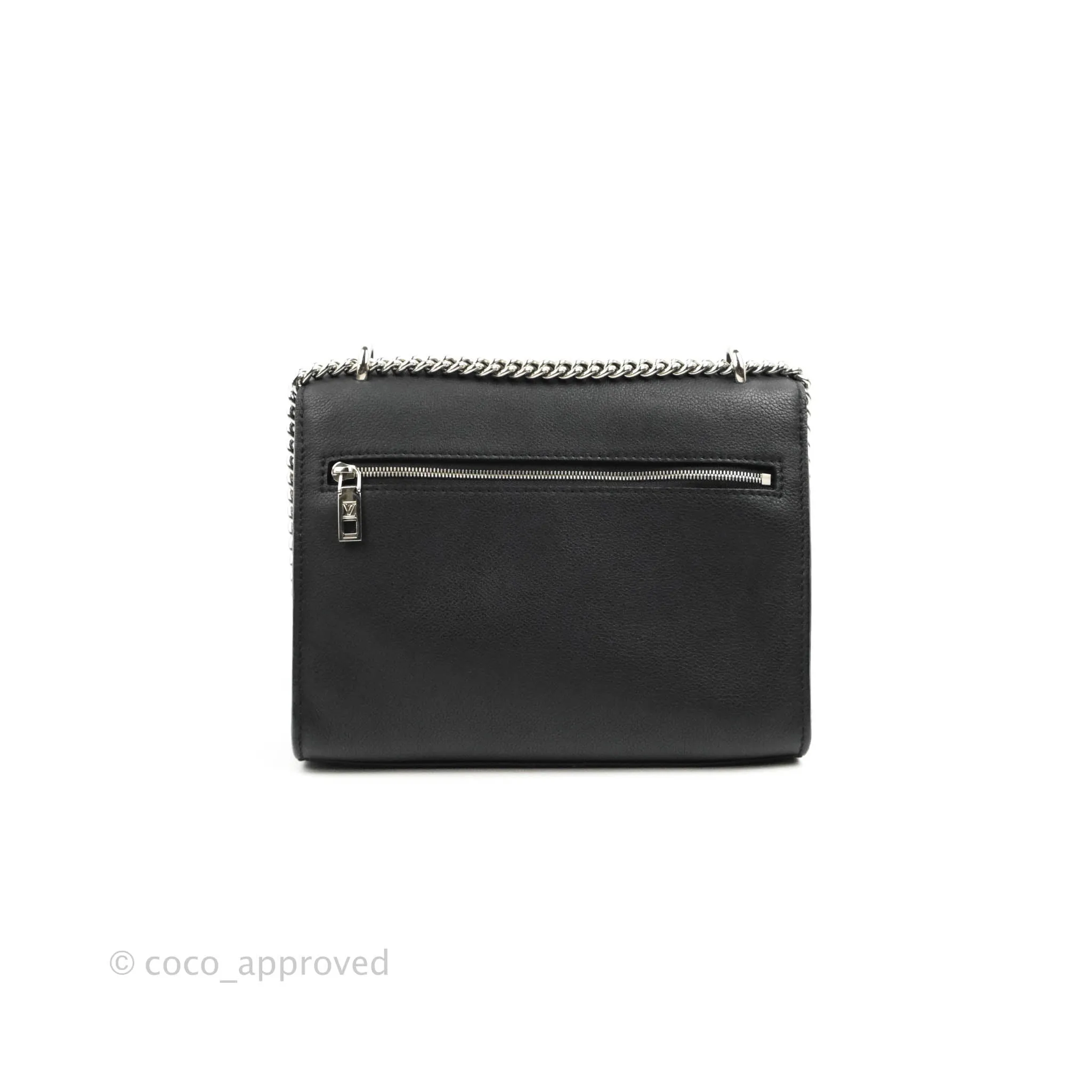 Louis Vuitton My Lockme BB Bag Black Calfskin Silver Hardware