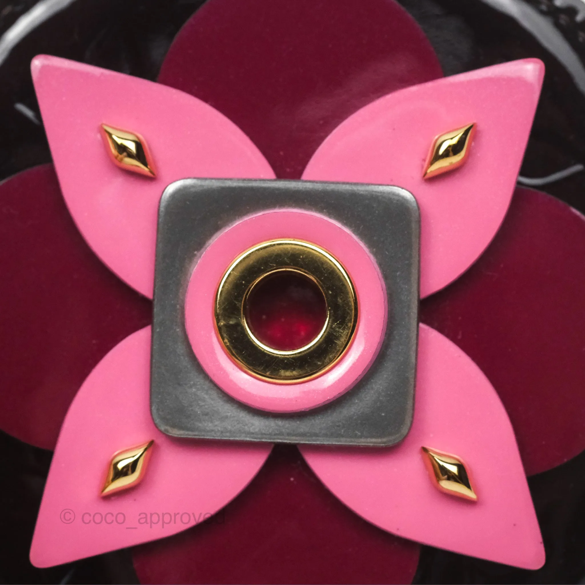 Louis Vuitton Porte Monnaie Rond Vernis Flower Wallet