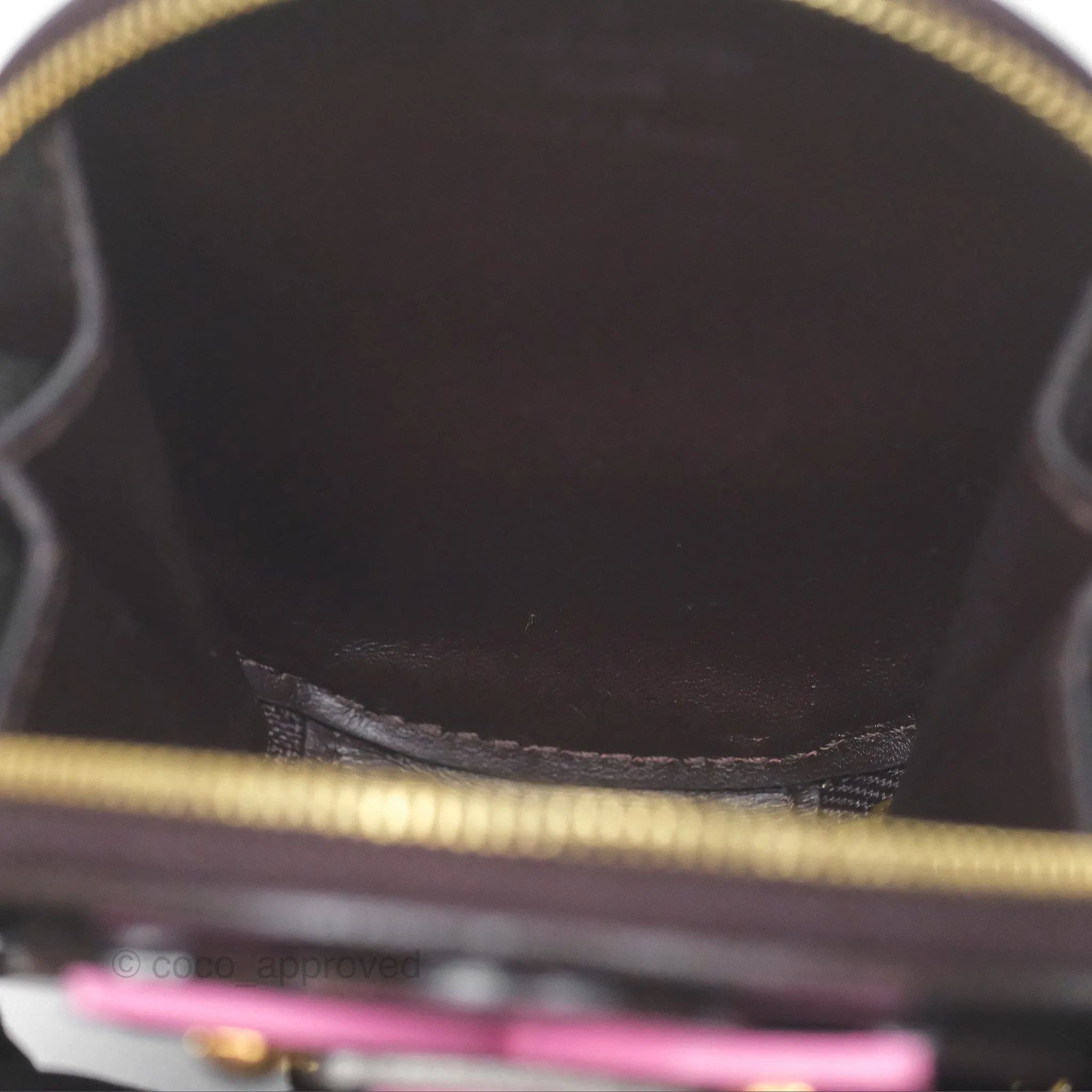 Louis Vuitton Porte Monnaie Rond Vernis Flower Wallet