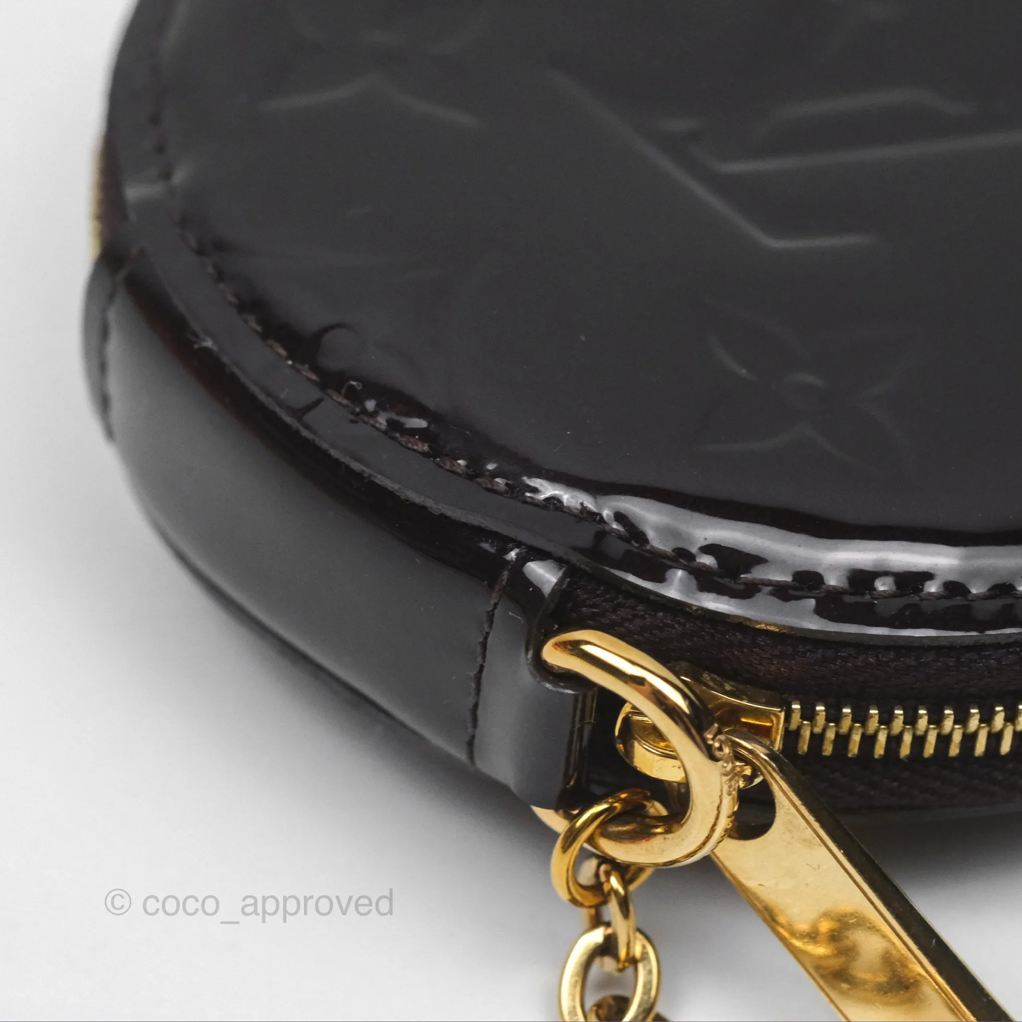 Louis Vuitton Porte Monnaie Rond Vernis Flower Wallet