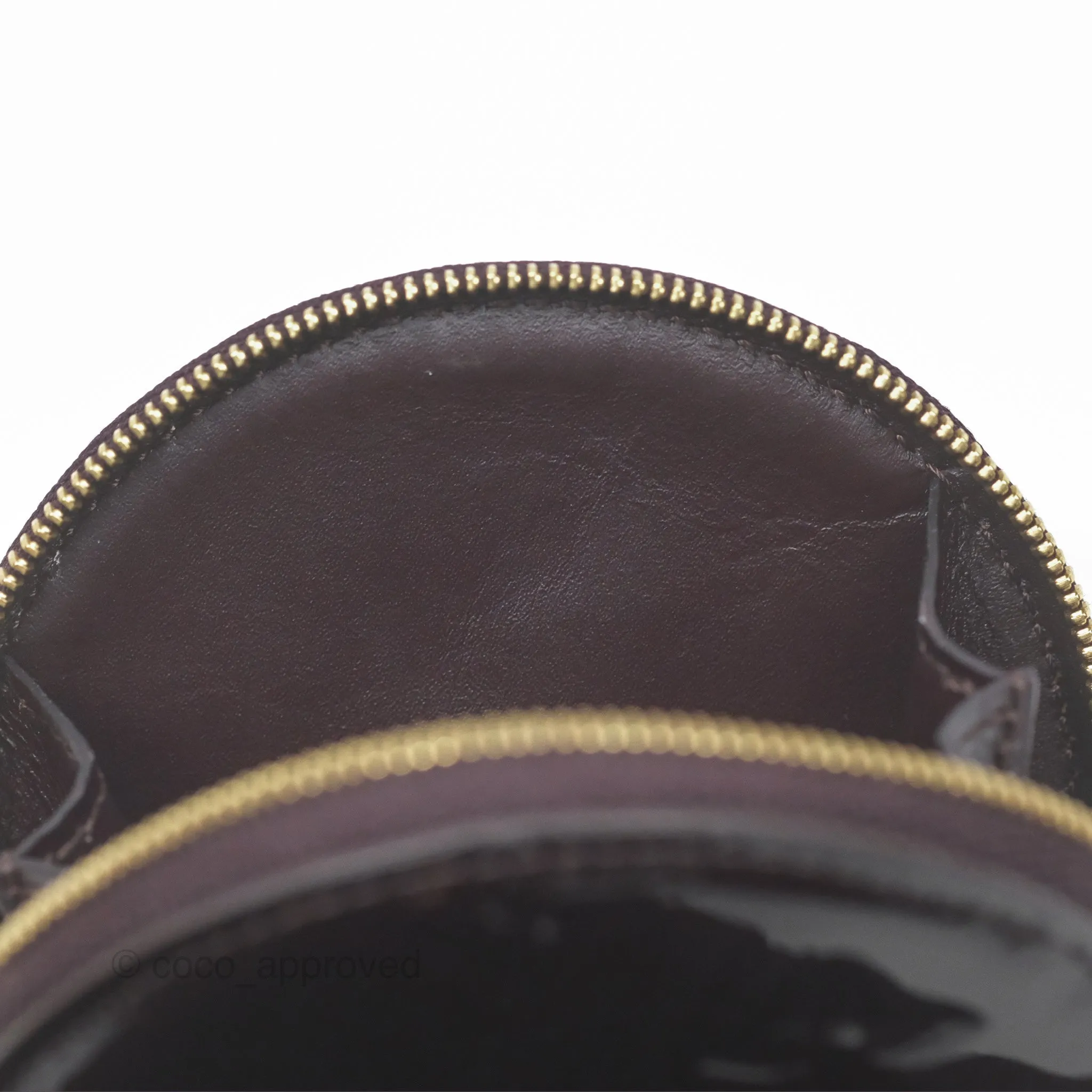 Louis Vuitton Porte Monnaie Rond Vernis Flower Wallet