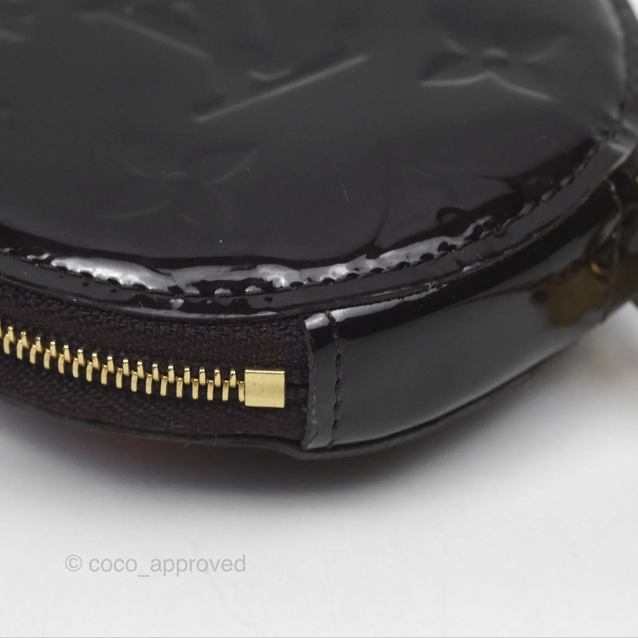 Louis Vuitton Porte Monnaie Rond Vernis Flower Wallet