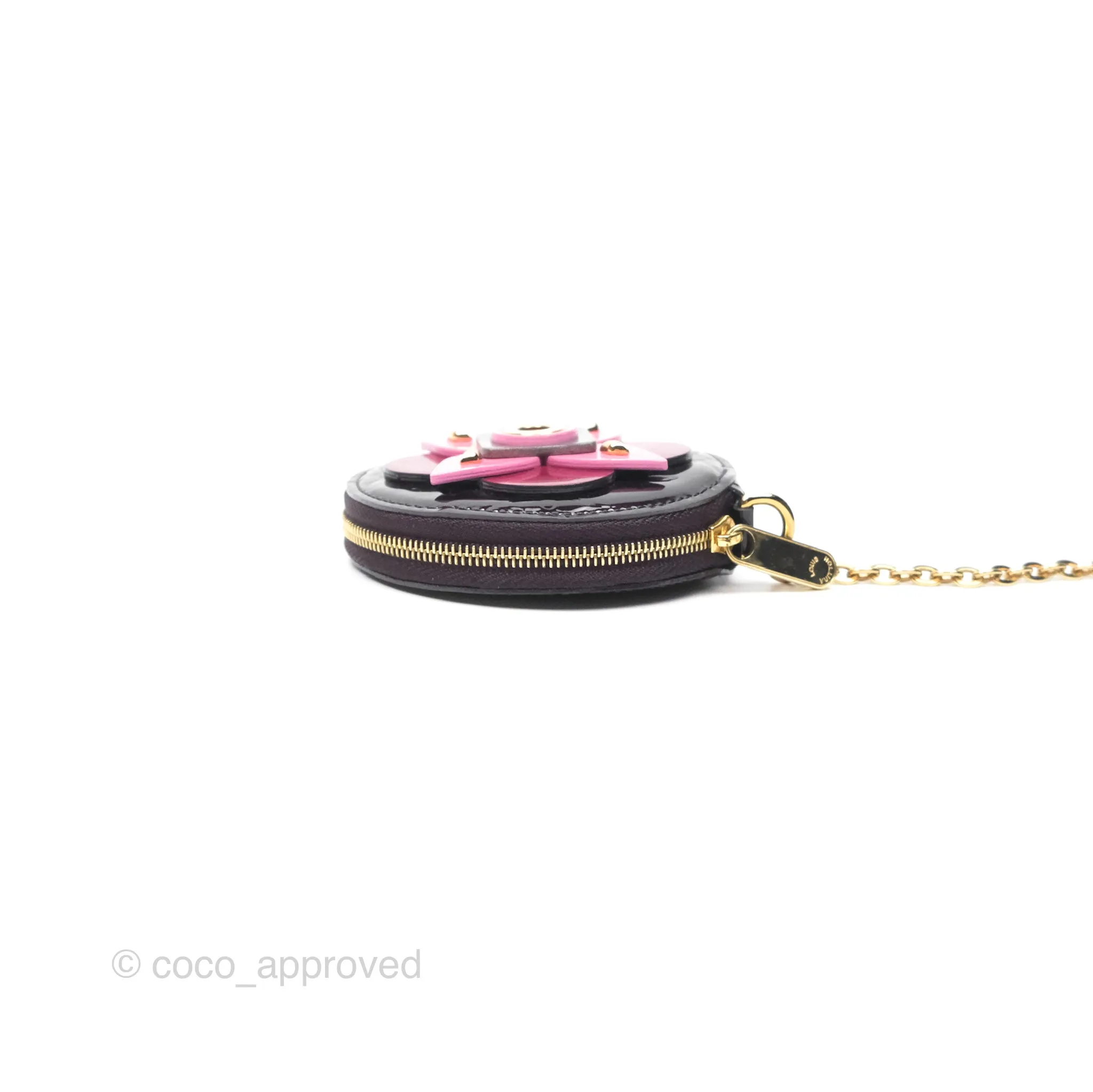 Louis Vuitton Porte Monnaie Rond Vernis Flower Wallet