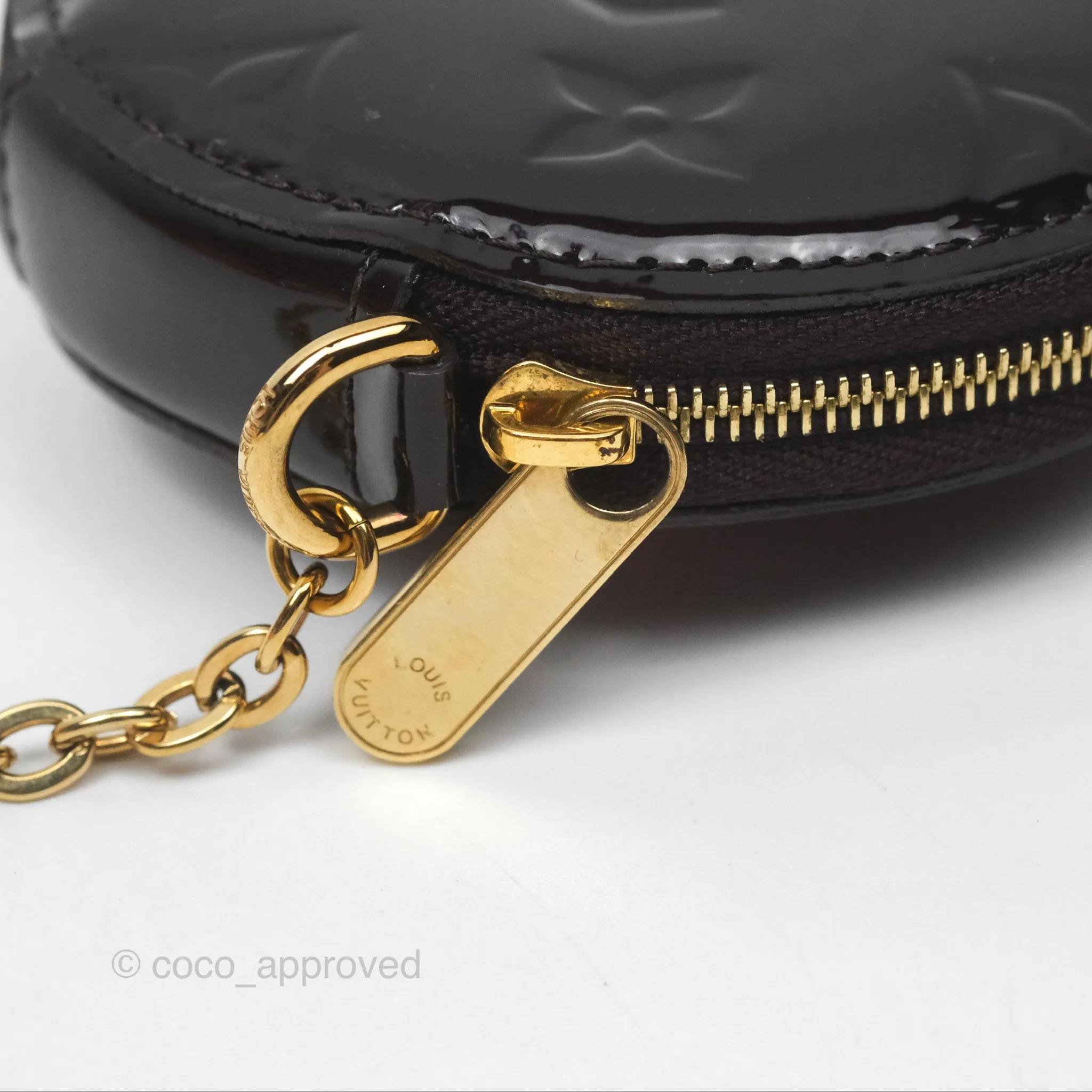 Louis Vuitton Porte Monnaie Rond Vernis Flower Wallet