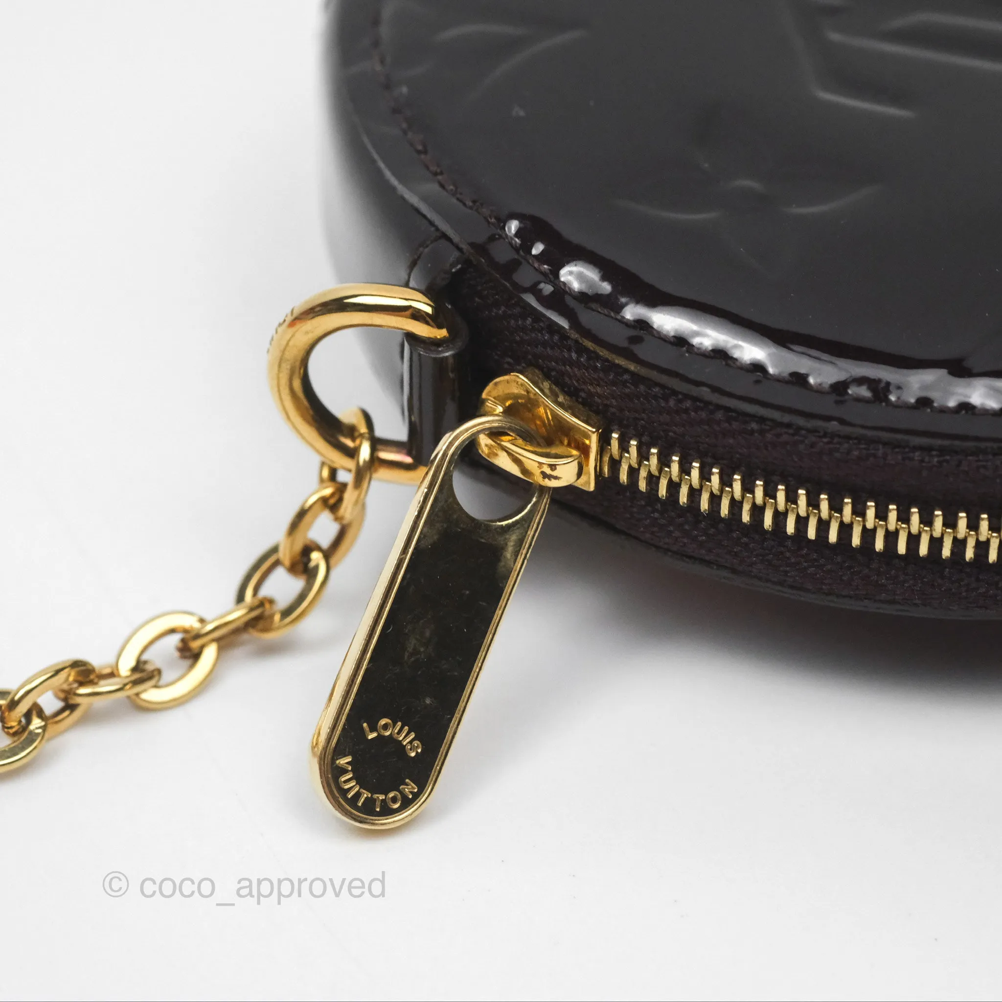 Louis Vuitton Porte Monnaie Rond Vernis Flower Wallet
