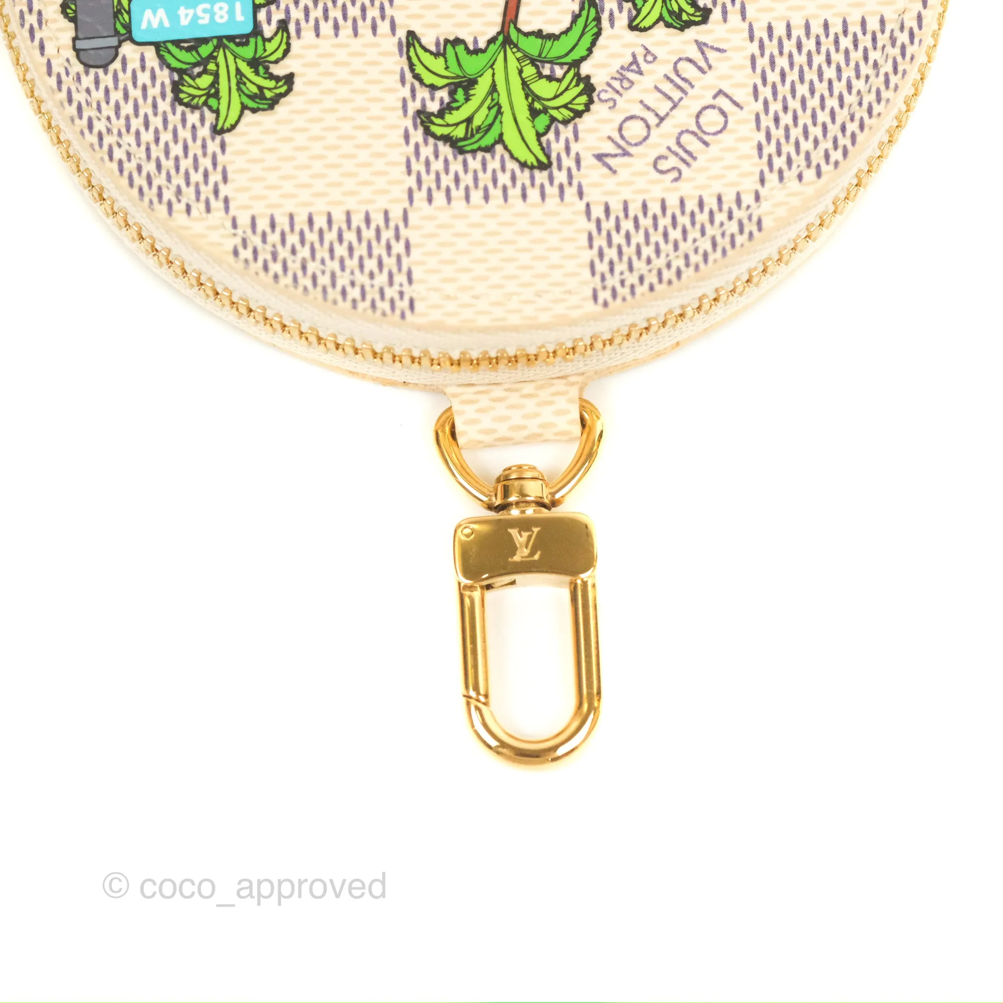 Louis Vuitton Round Coin Purse Damier Azur Vivienne Hollywood Edition
