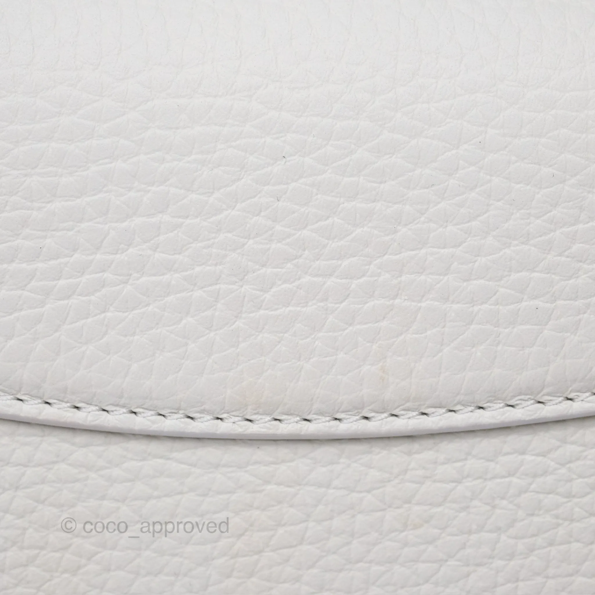 Louis Vuitton Taurillon Capucines BB Snow
