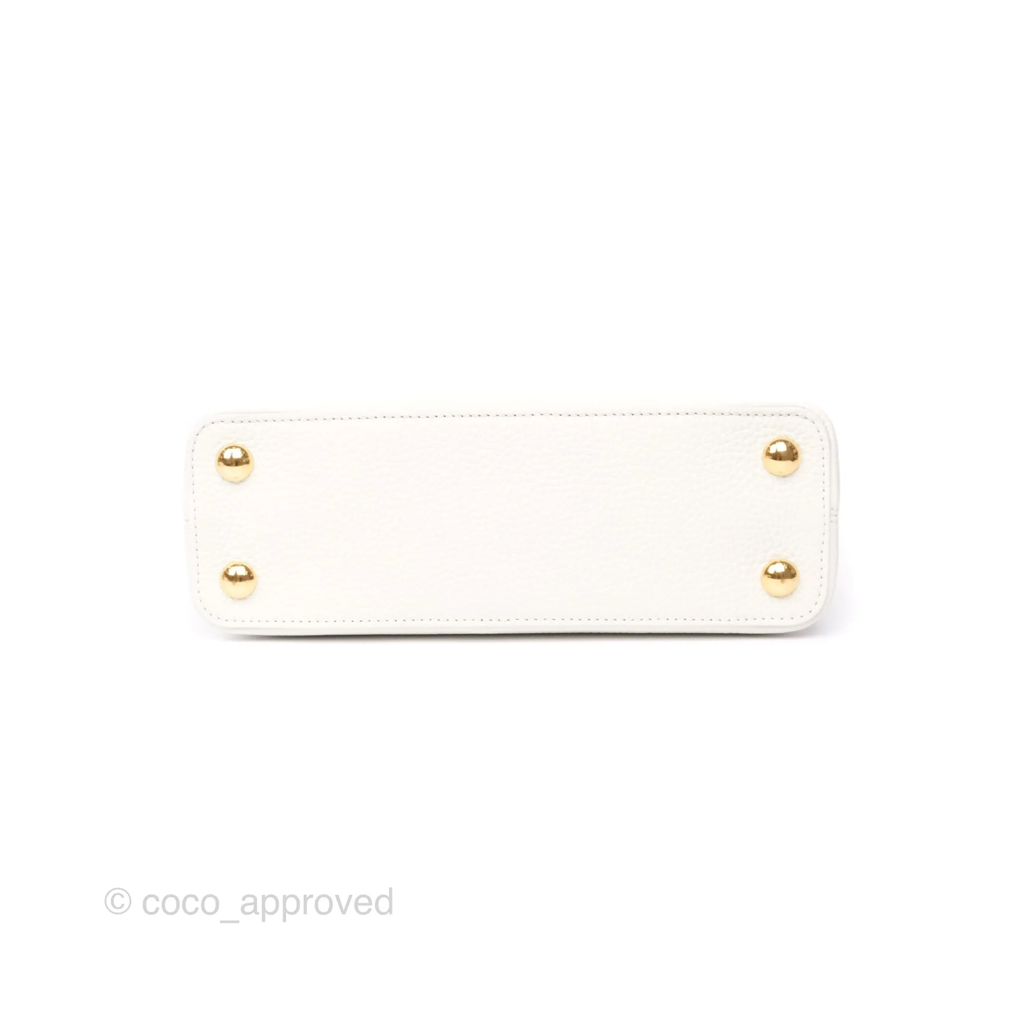 Louis Vuitton Taurillon Capucines BB Snow