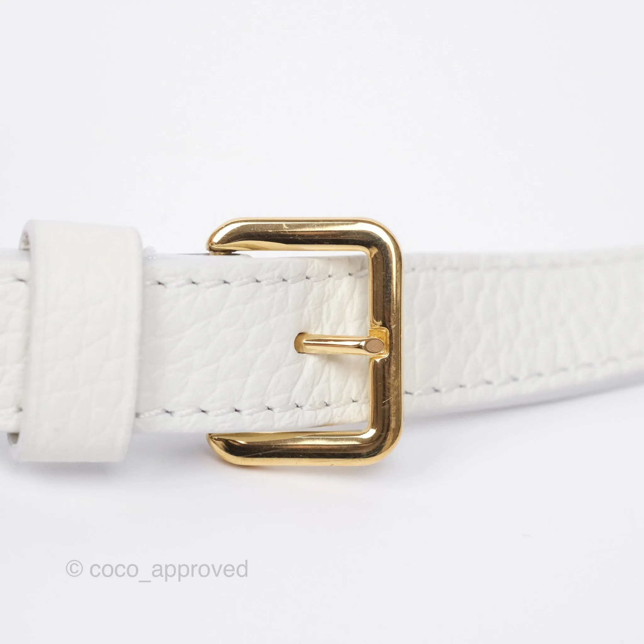 Louis Vuitton Taurillon Capucines BB Snow