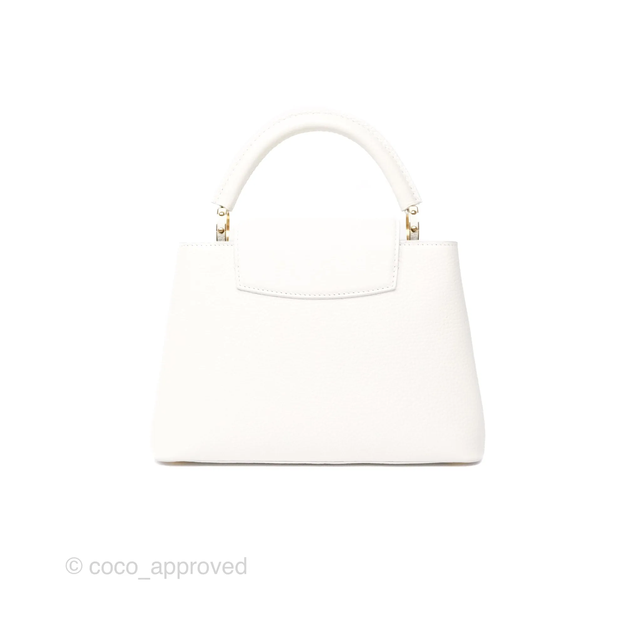 Louis Vuitton Taurillon Capucines BB Snow