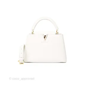 Louis Vuitton Taurillon Capucines BB Snow