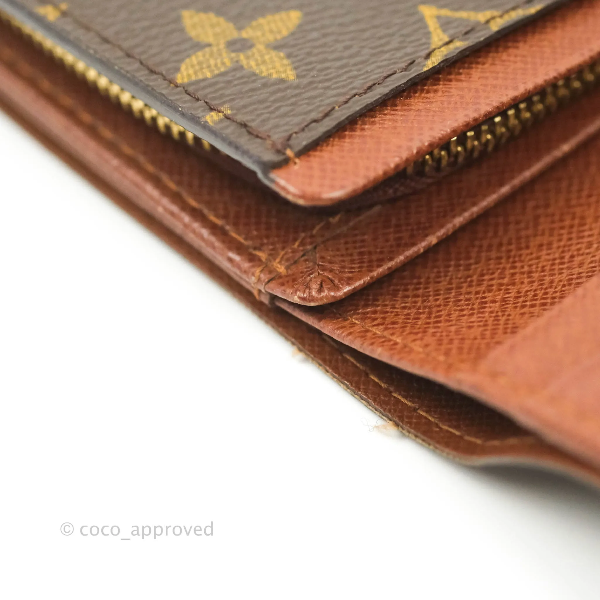 Louis Vuitton Vintage Monogram Canvas Wallet Brown