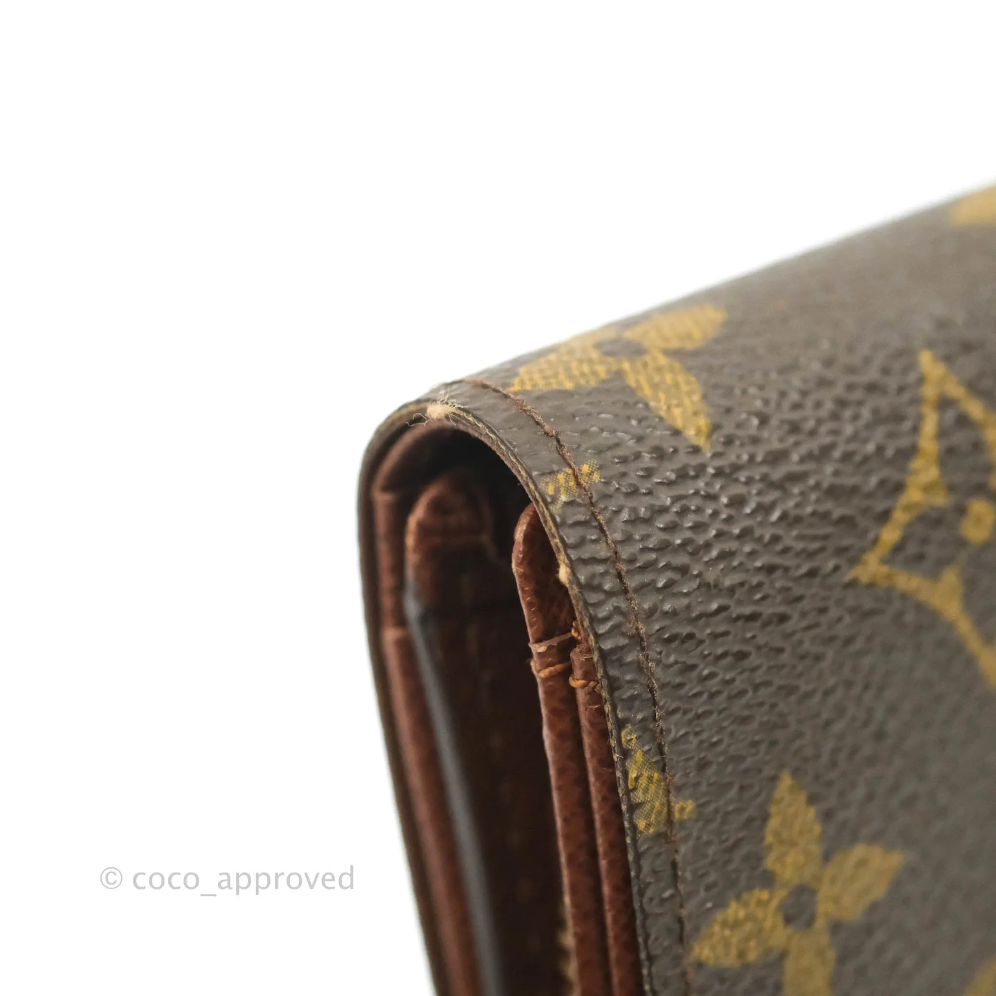 Louis Vuitton Vintage Monogram Canvas Wallet Brown