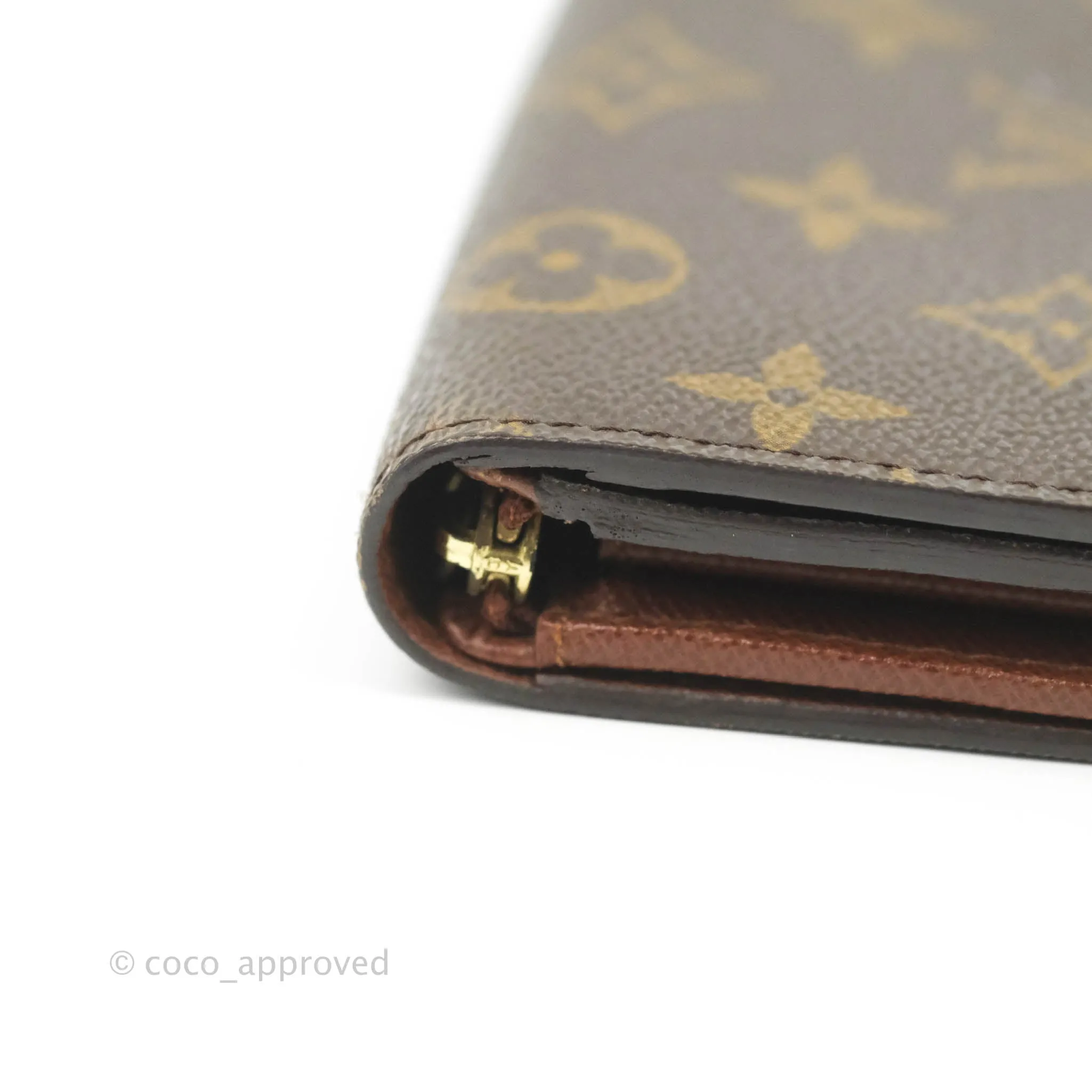 Louis Vuitton Vintage Monogram Canvas Wallet Brown