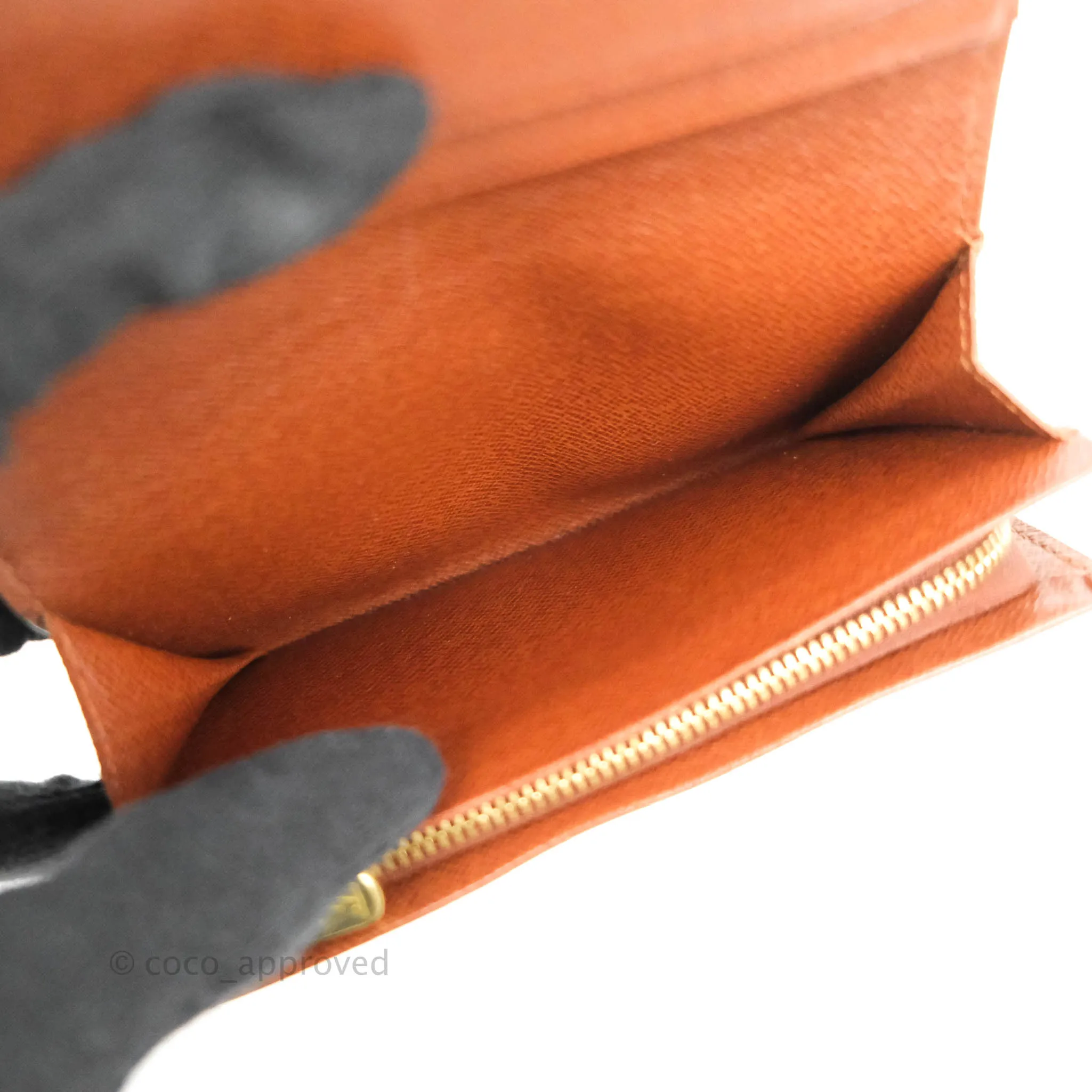 Louis Vuitton Vintage Monogram Canvas Wallet Brown