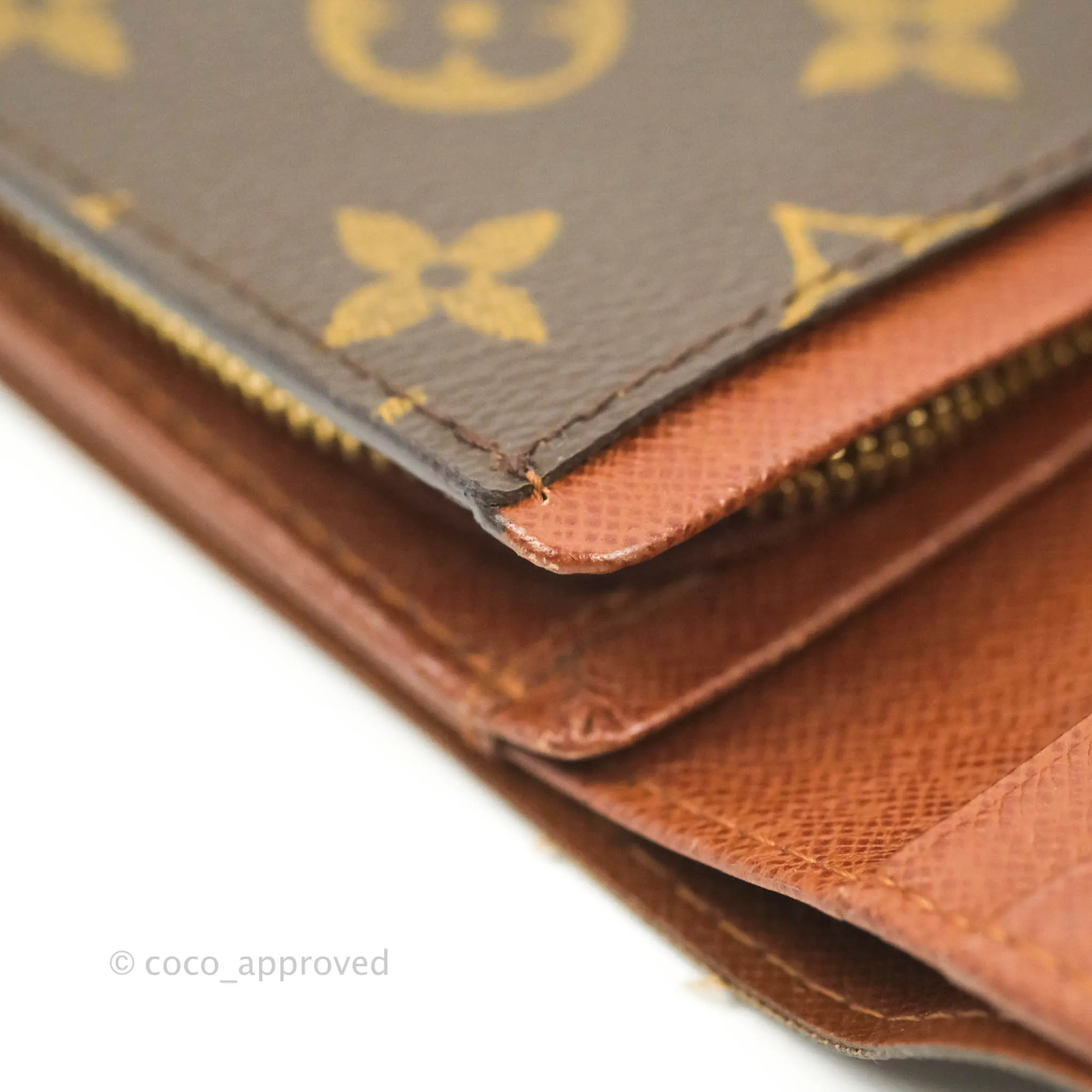 Louis Vuitton Vintage Monogram Canvas Wallet Brown