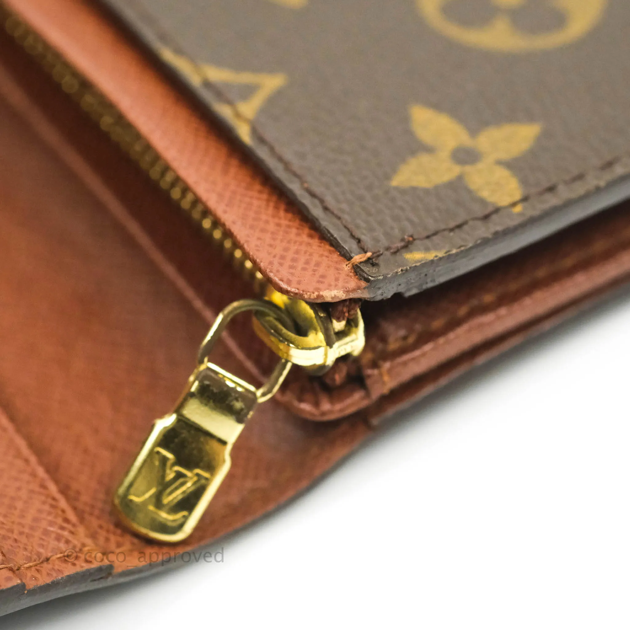 Louis Vuitton Vintage Monogram Canvas Wallet Brown