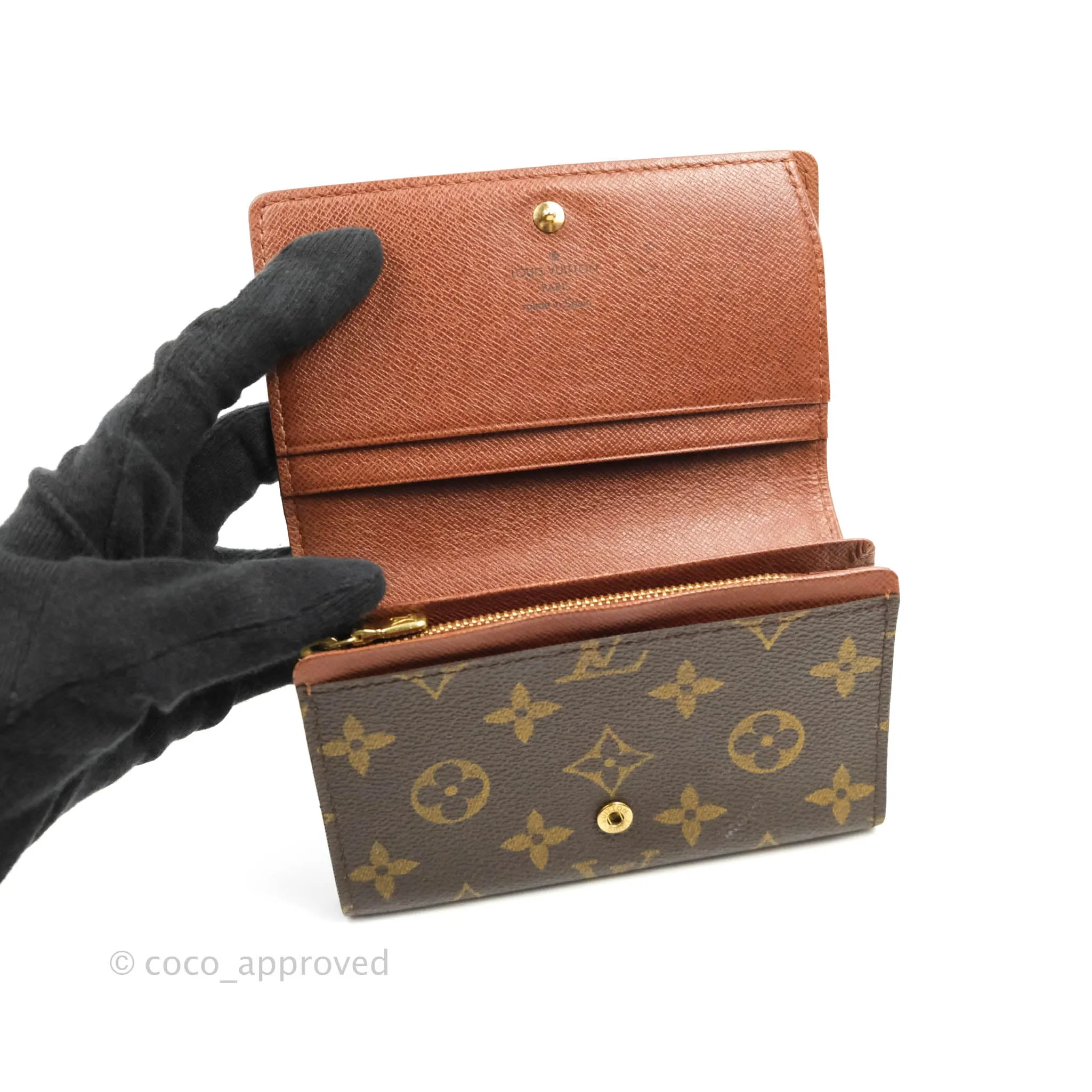 Louis Vuitton Vintage Monogram Canvas Wallet Brown