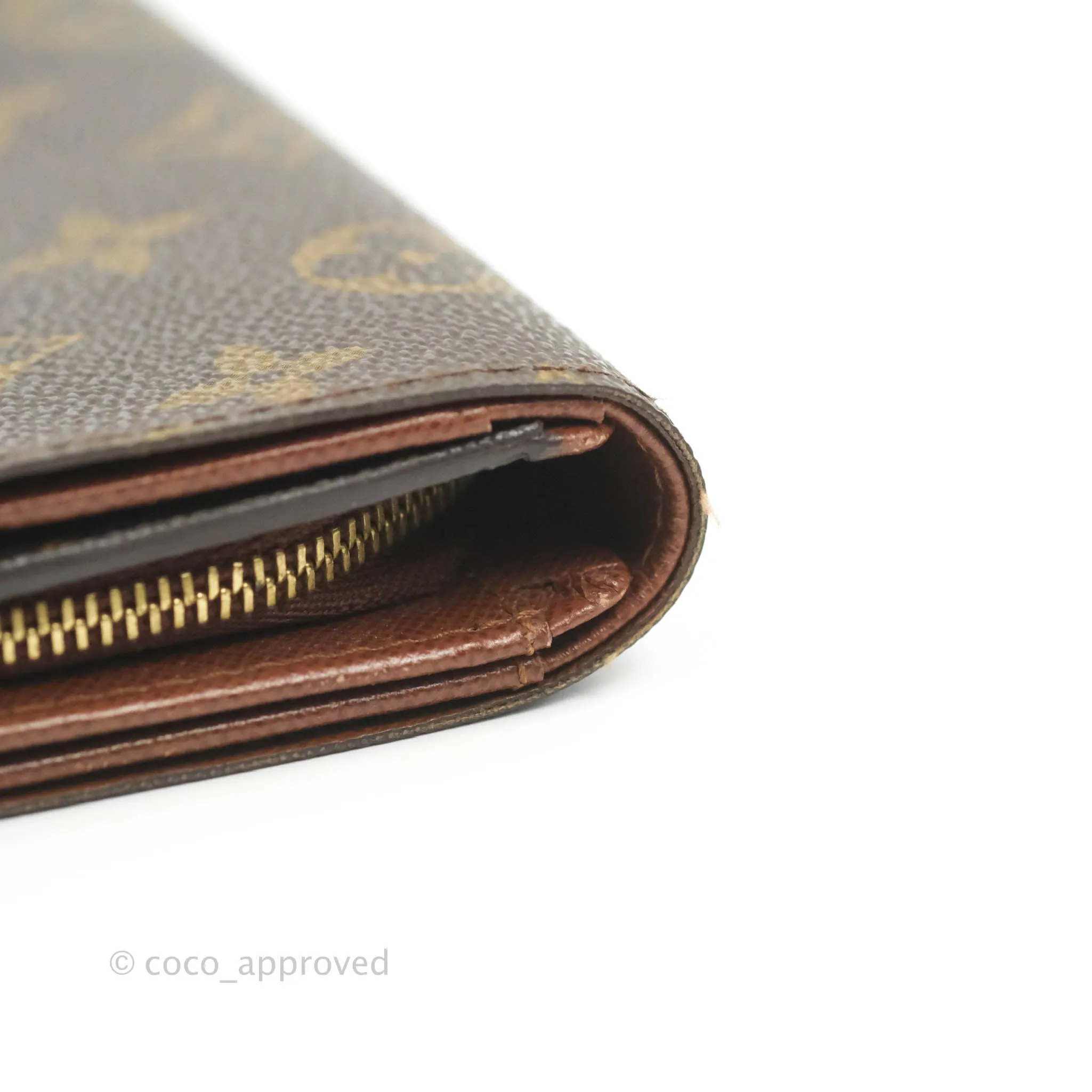 Louis Vuitton Vintage Monogram Canvas Wallet Brown