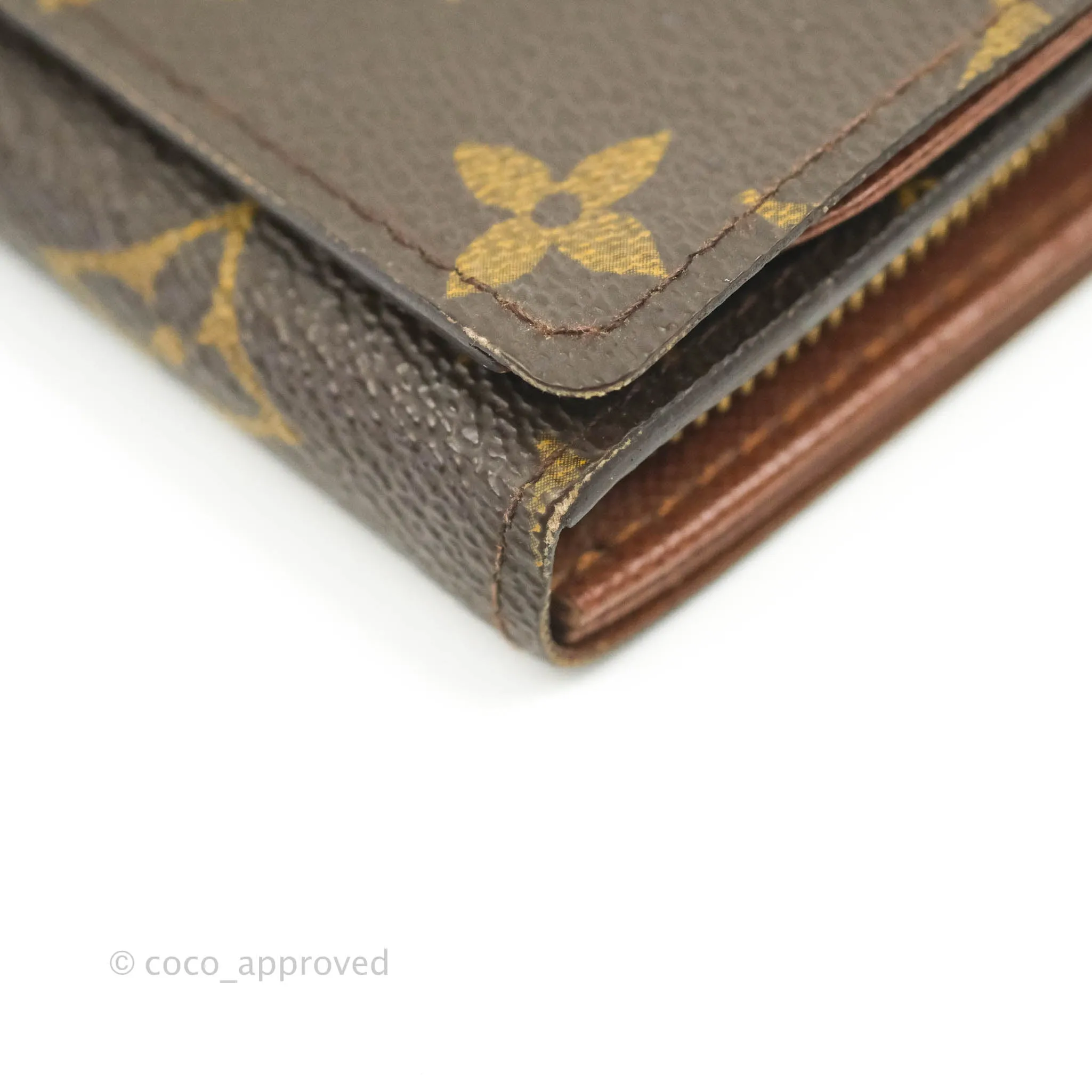 Louis Vuitton Vintage Monogram Canvas Wallet Brown