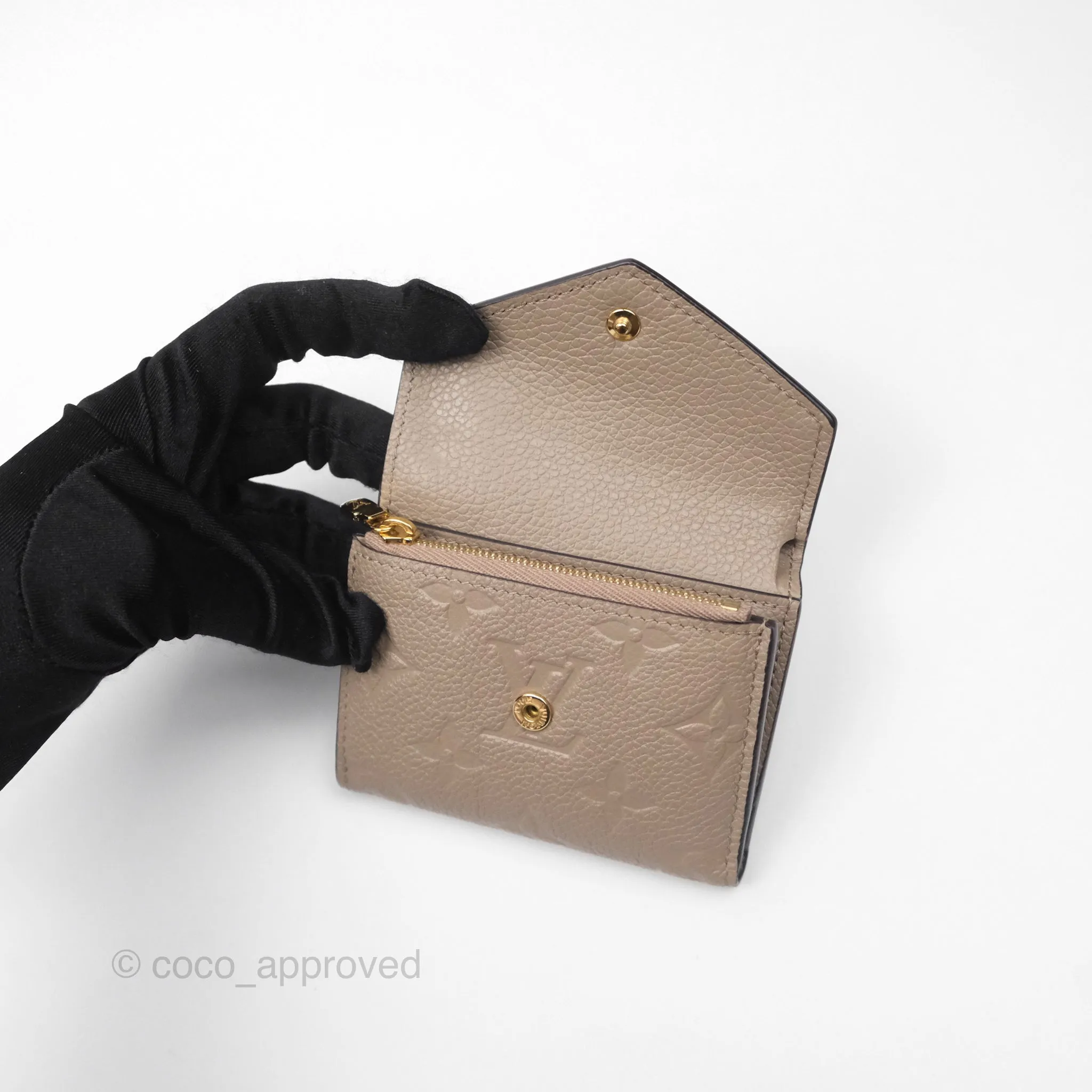 Louis Vuitton Zo Wallet Monogram Empreinte Leather Turtledove