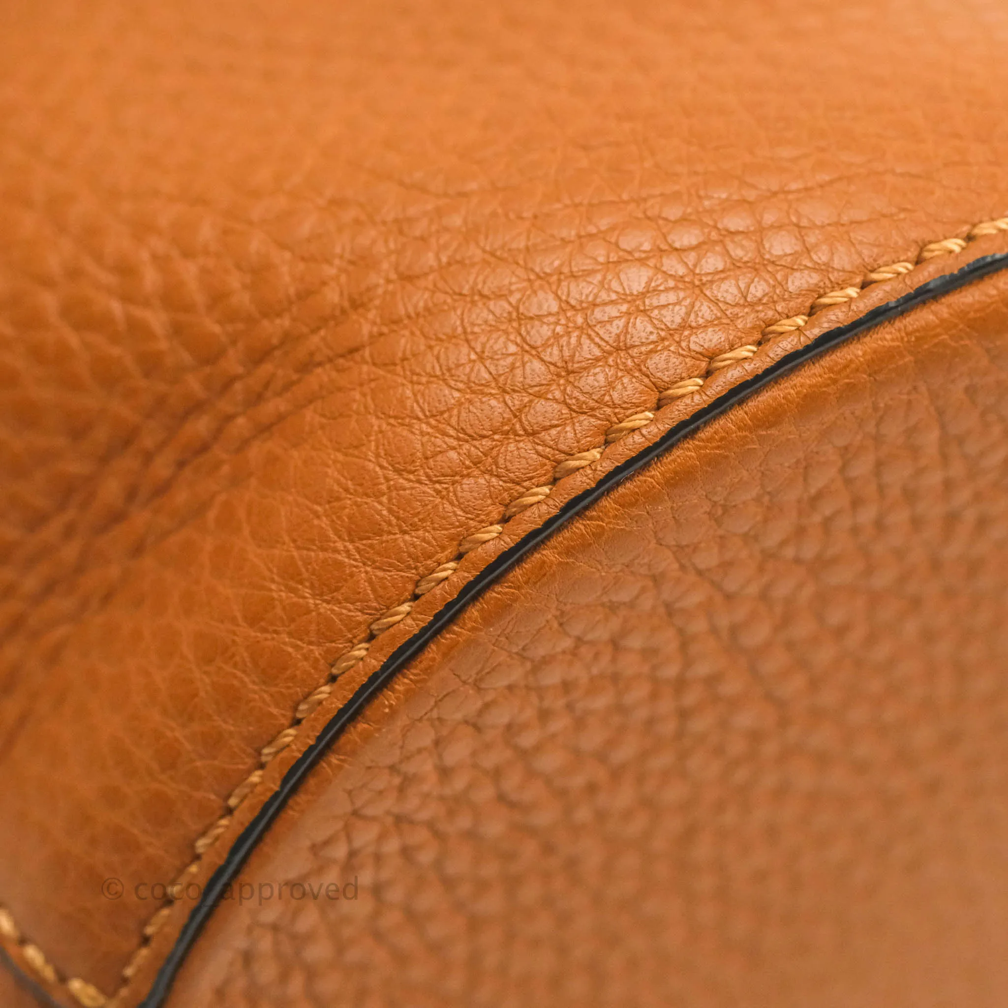 Valentino Bucket Bag Brown Grained Leather
