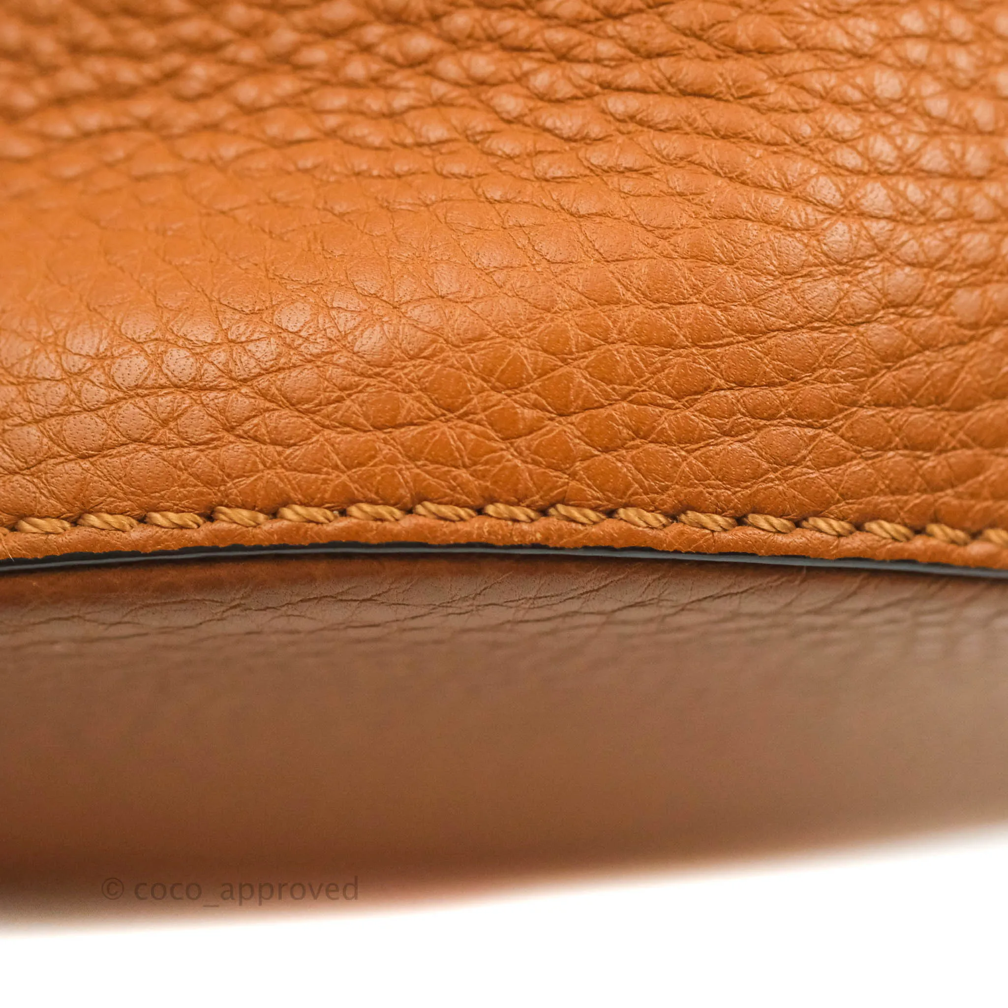 Valentino Bucket Bag Brown Grained Leather