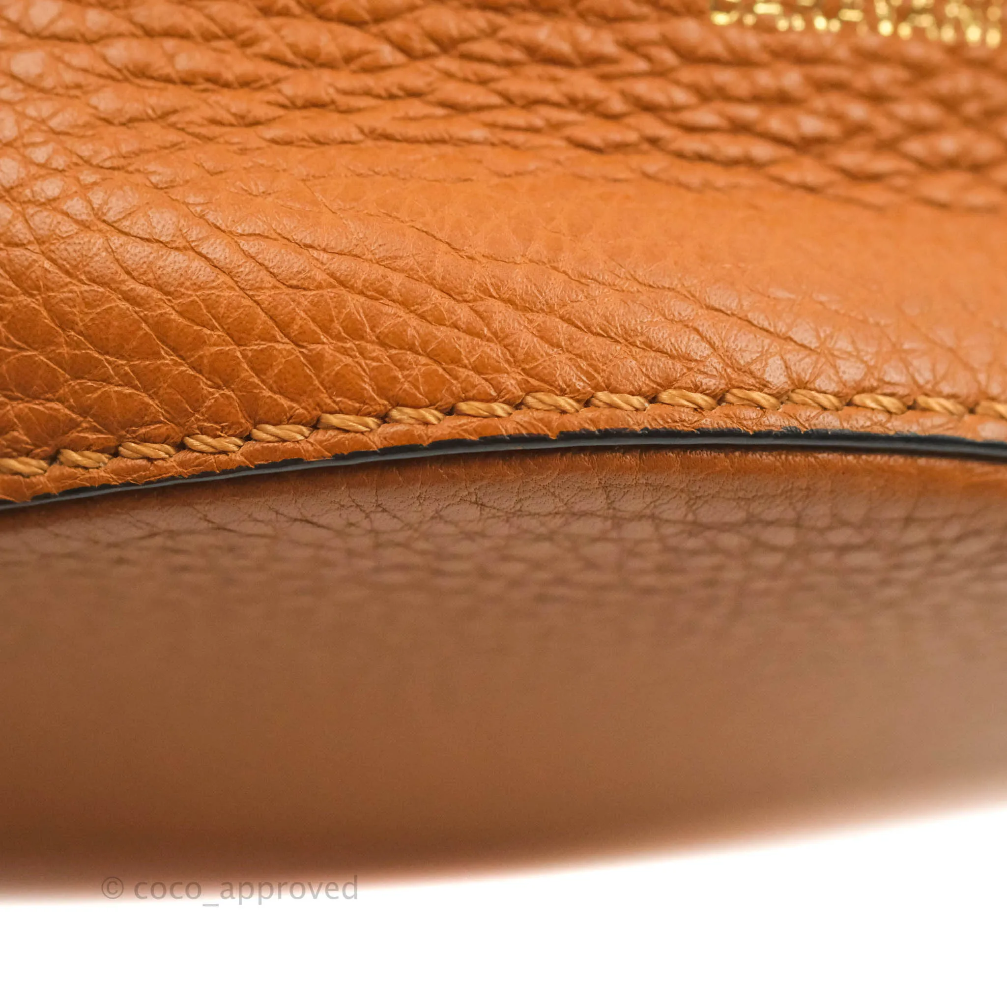 Valentino Bucket Bag Brown Grained Leather