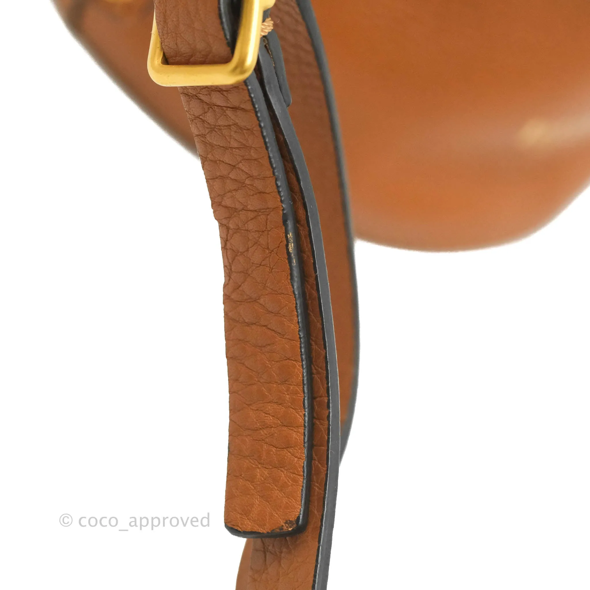 Valentino Bucket Bag Brown Grained Leather