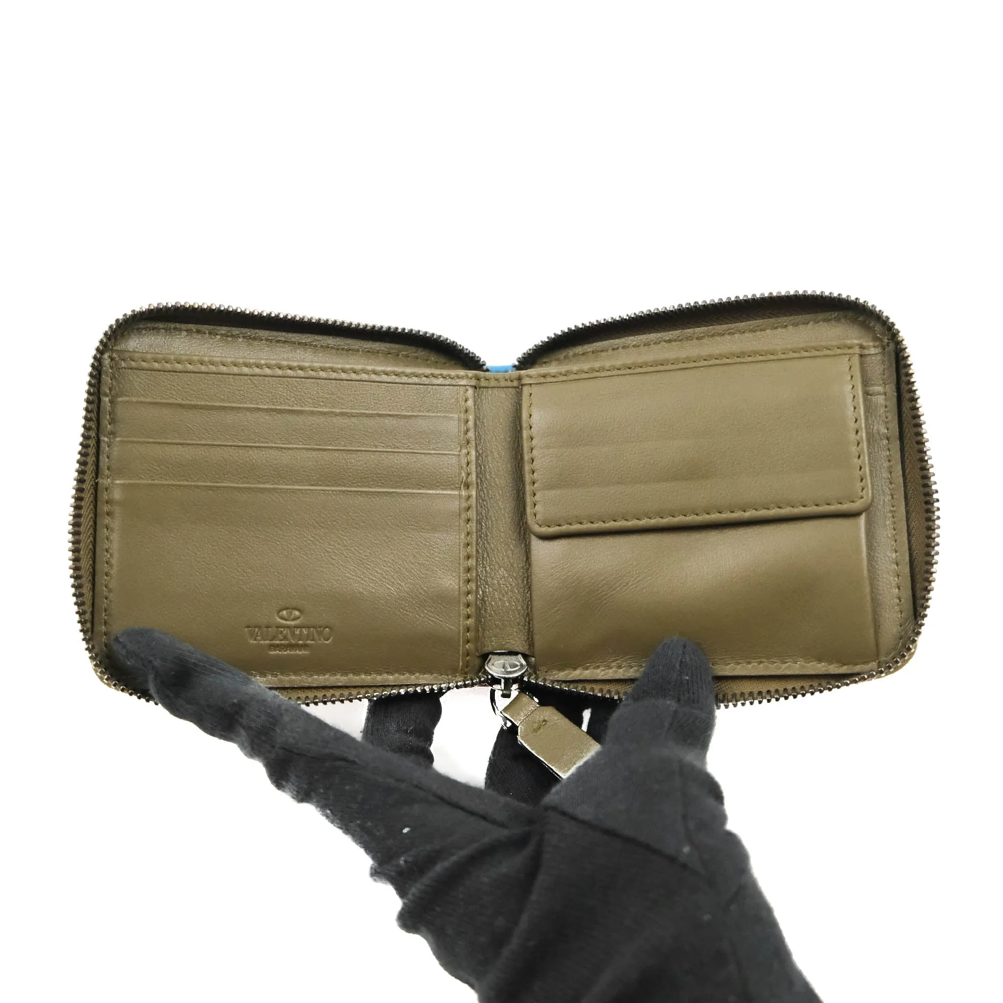 Valentino Camouflage Zip Wallet