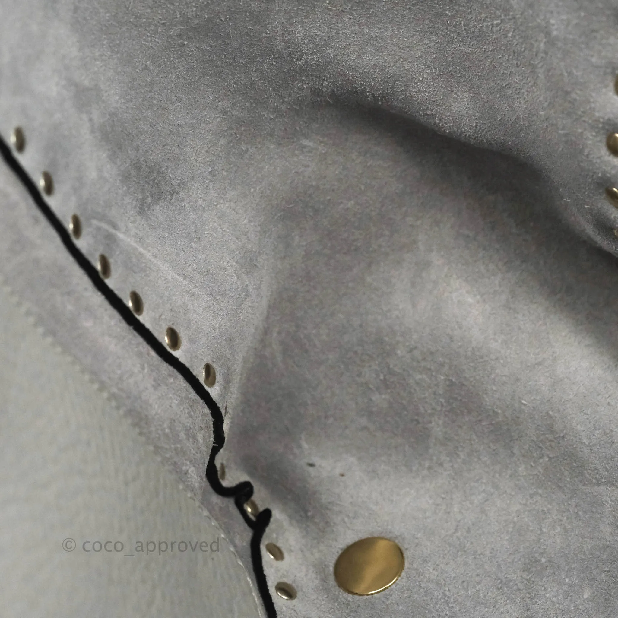 Valentino Garavani Medium Rockstud Bag Grey Grainy Calfskin