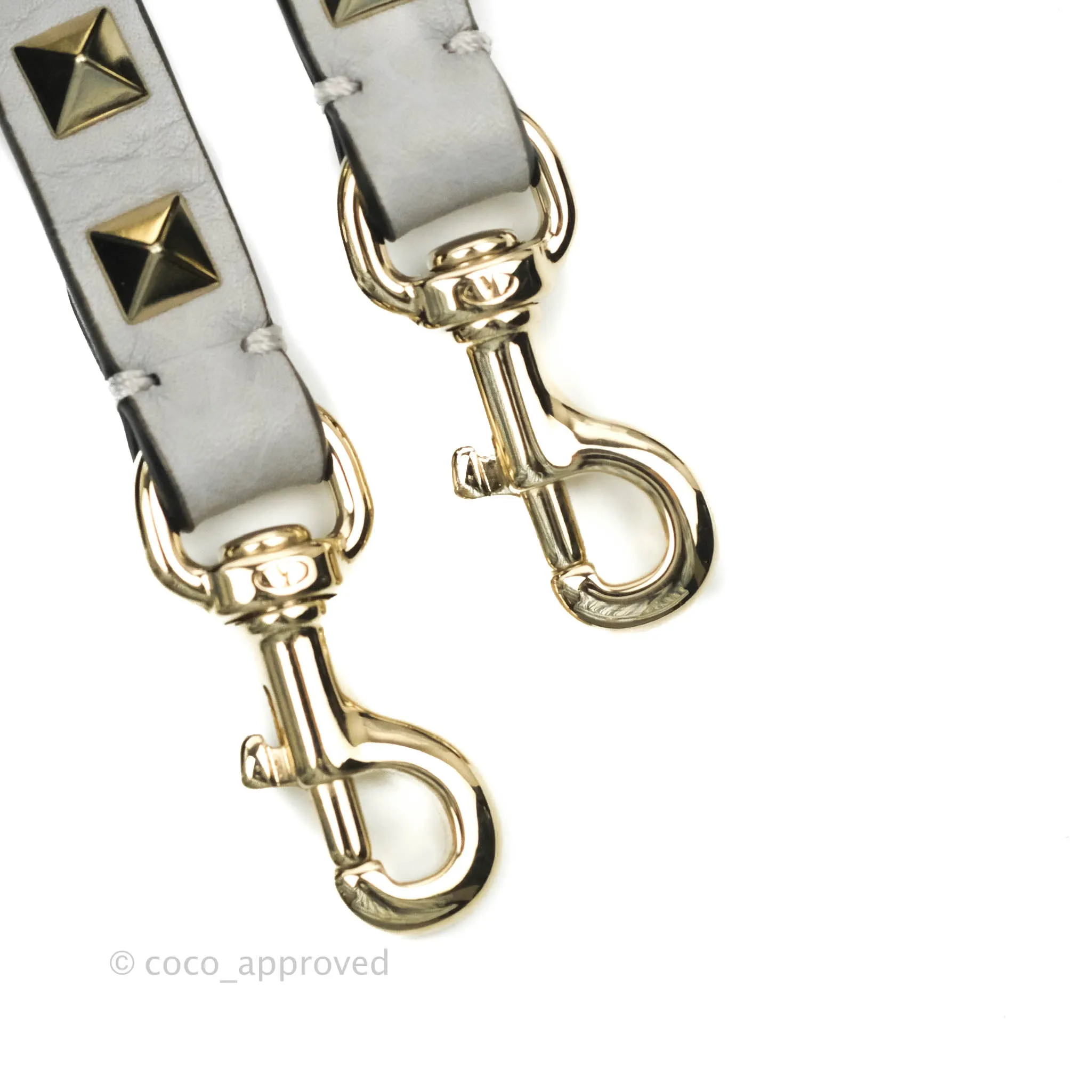 Valentino Garavani Medium Rockstud Bag Grey Grainy Calfskin