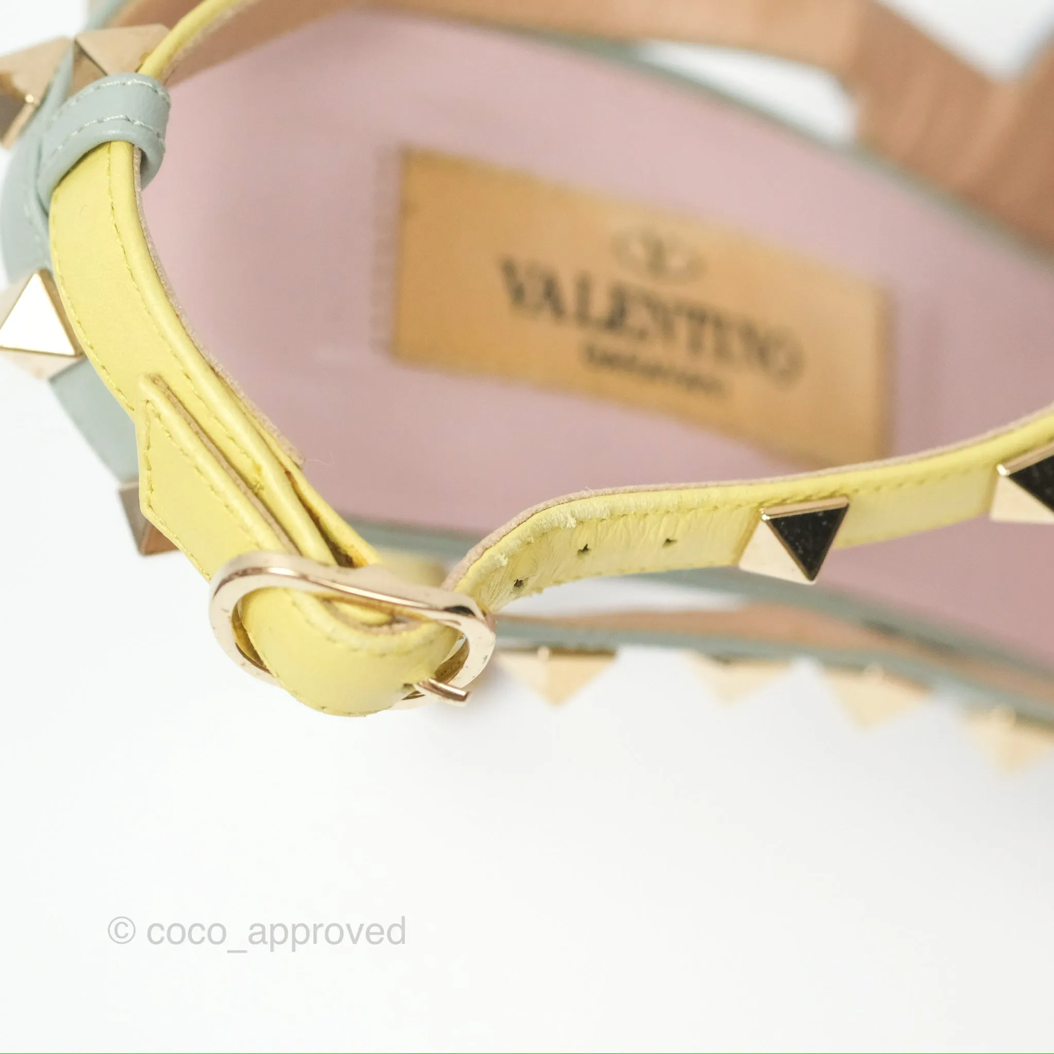 Valentino Garavani Rockstud Leather Slingback Pumps in Watercolor Size 39