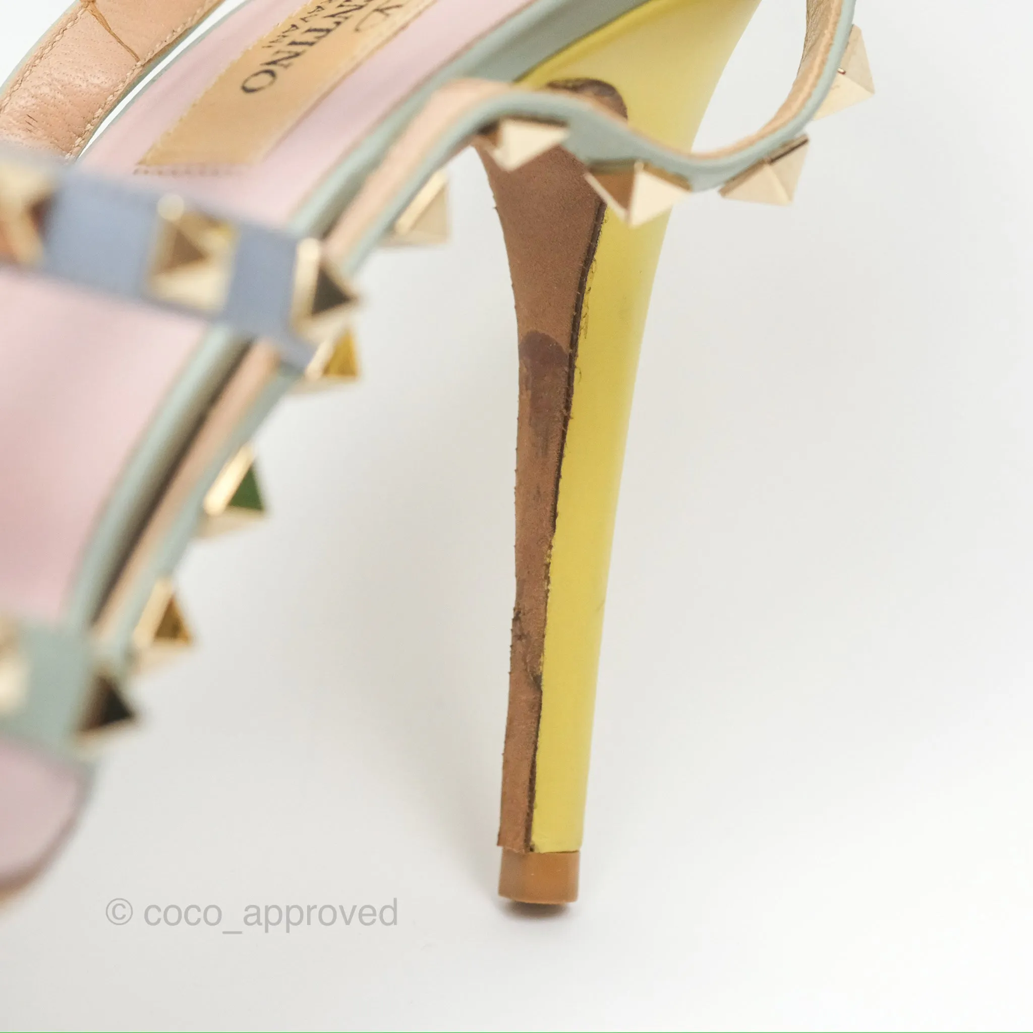 Valentino Garavani Rockstud Leather Slingback Pumps in Watercolor Size 39