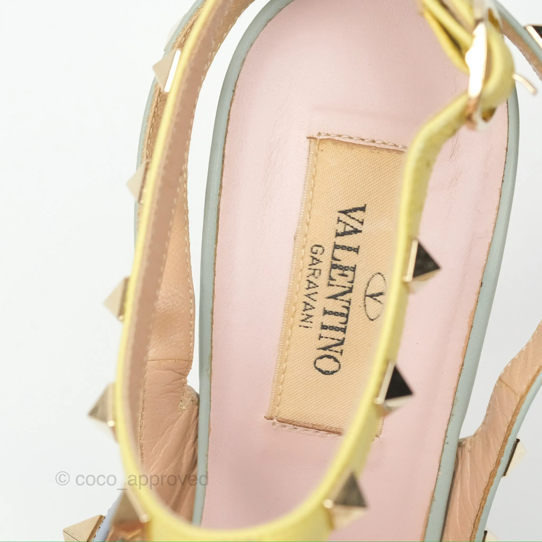 Valentino Garavani Rockstud Leather Slingback Pumps in Watercolor Size 39